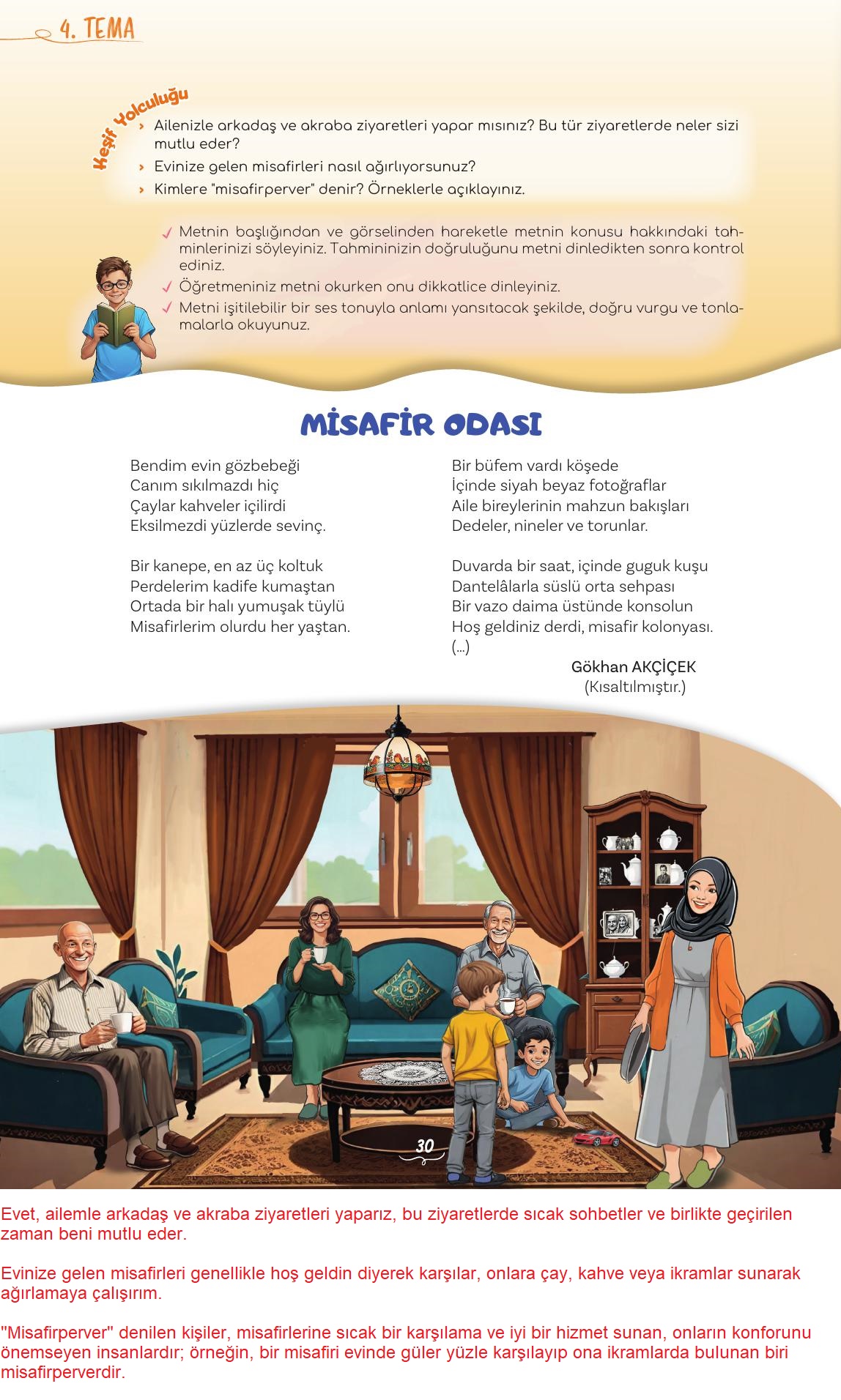 5. Sınıf Meb Yayınları Türkçe Ders Kitabı 2. Kitap Sayfa 30 Cevapları