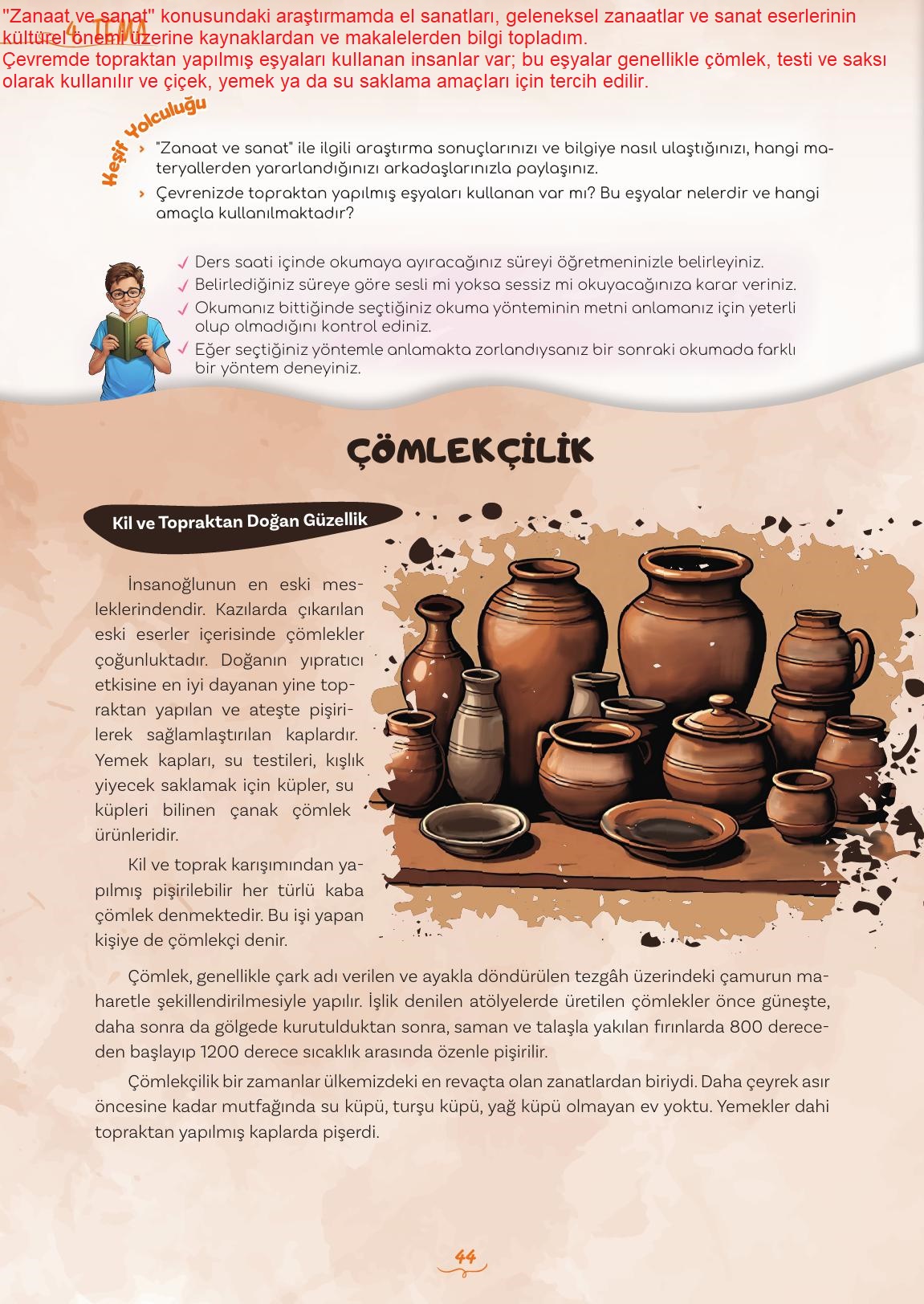 5. Sınıf Meb Yayınları Türkçe Ders Kitabı 2. Kitap Sayfa 44 Cevapları