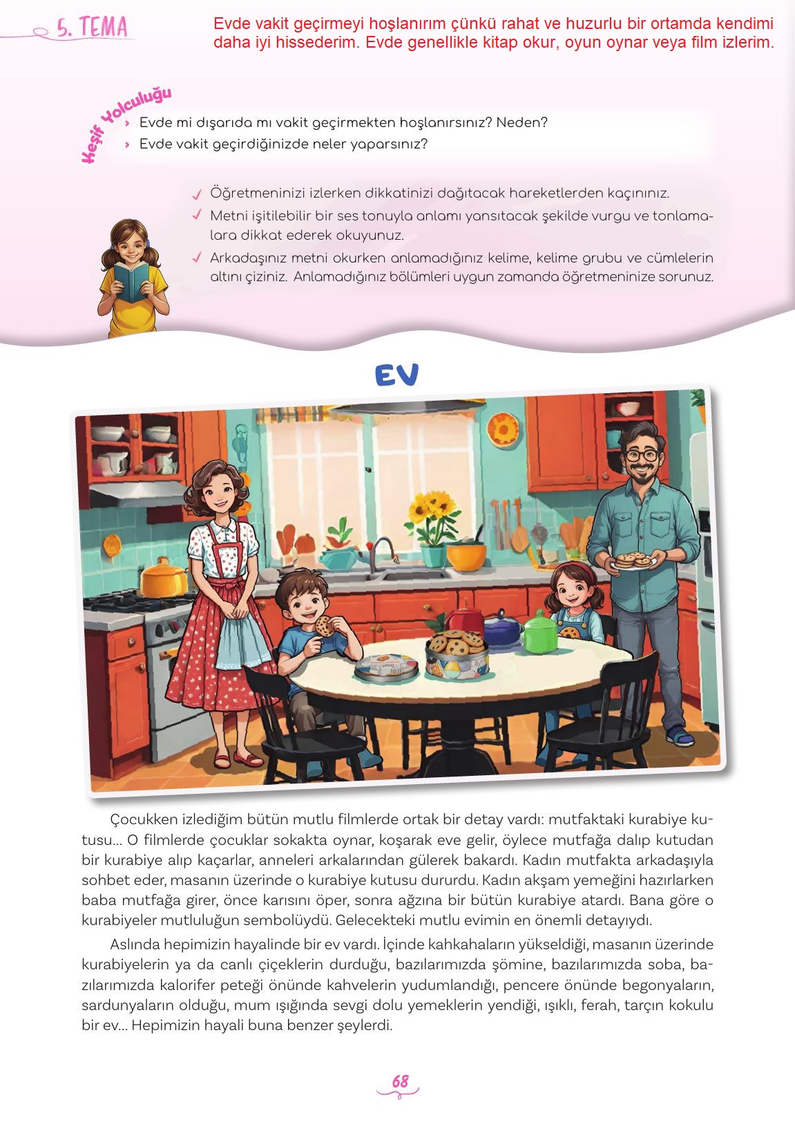 5. Sınıf Meb Yayınları Türkçe Ders Kitabı 2. Kitap Sayfa 68 Cevapları