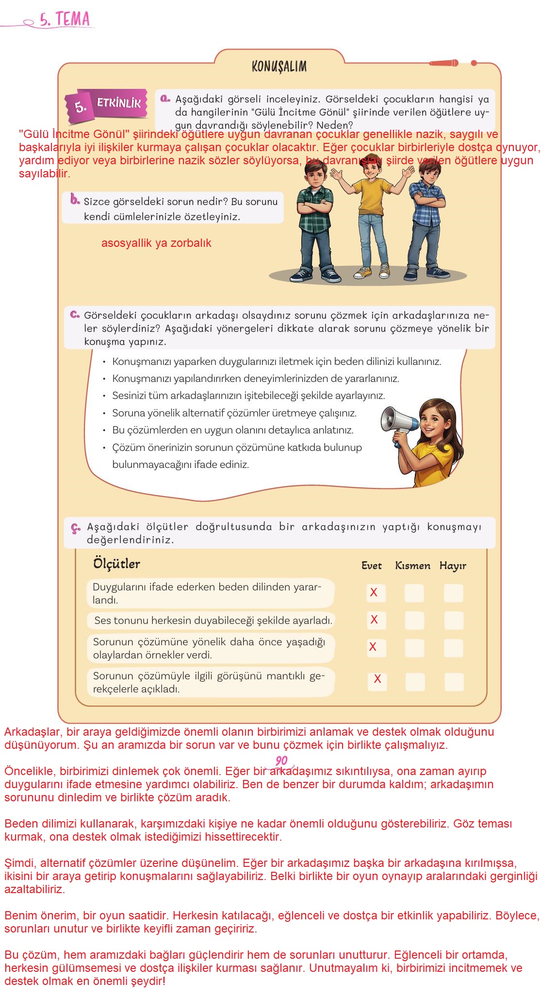 5. Sınıf Meb Yayınları Türkçe Ders Kitabı 2. Kitap Sayfa 90 Cevapları 5. Sınıf Meb Yayınları Türkçe Ders Kitabı 2. Kitap Sayfa 90 Cevapları