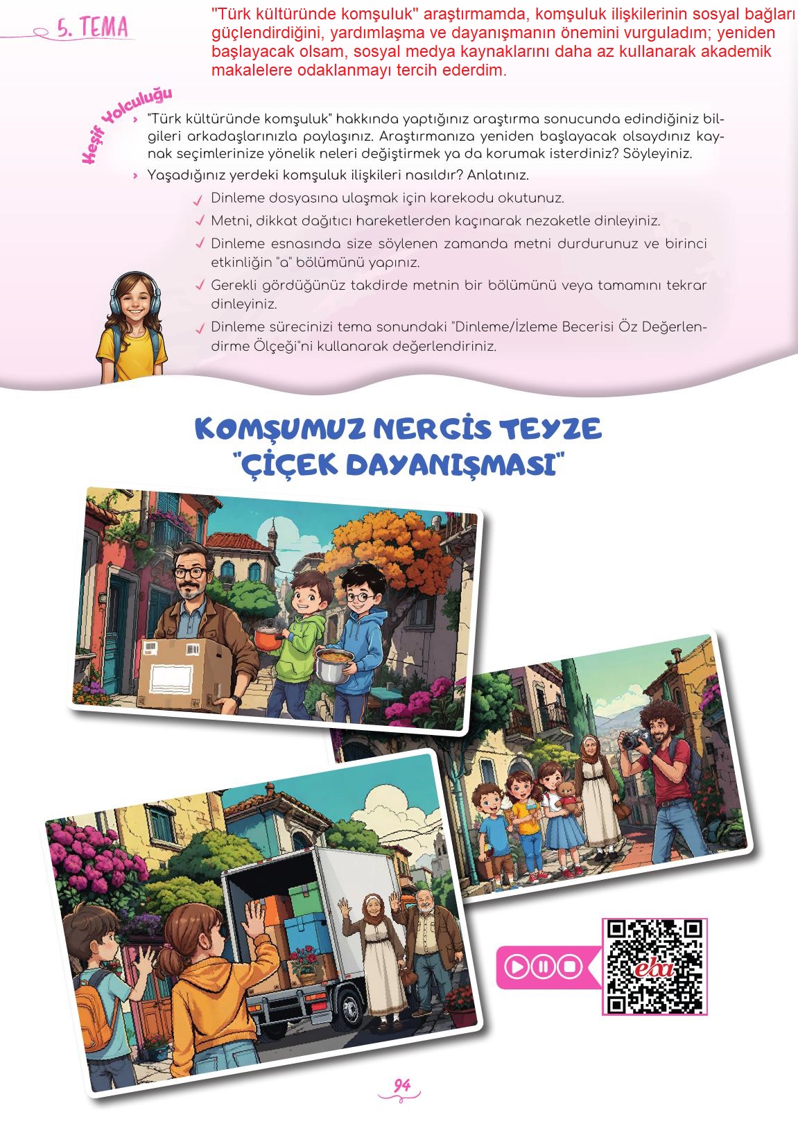 5. Sınıf Meb Yayınları Türkçe Ders Kitabı 2. Kitap Sayfa 94 Cevapları