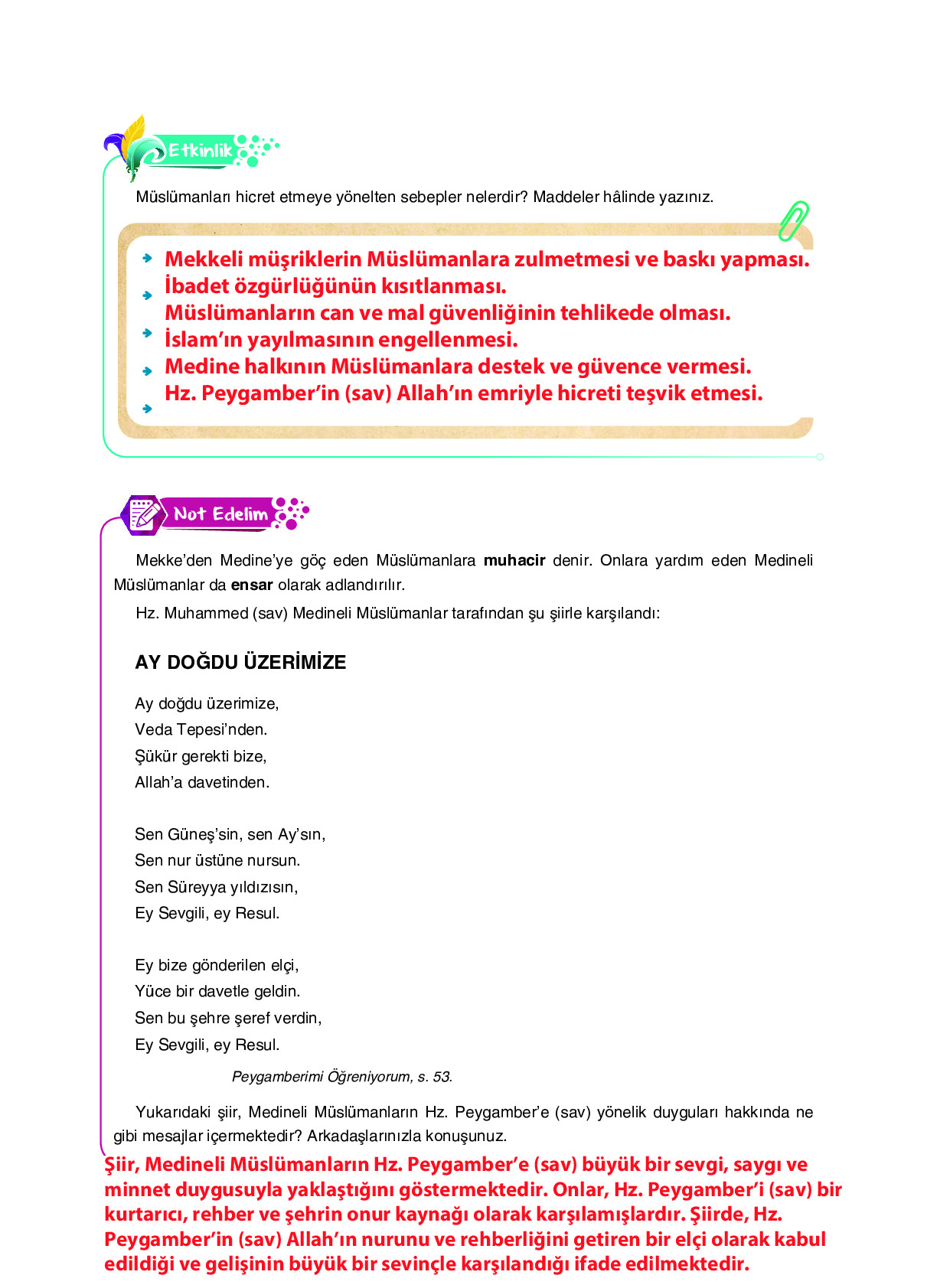 6. Sınıf Sdr İpekyolu Yayıncılık Din Kültürü Ve Ahlak Bilgisi Ders Kitabı Sayfa 104 Cevapları