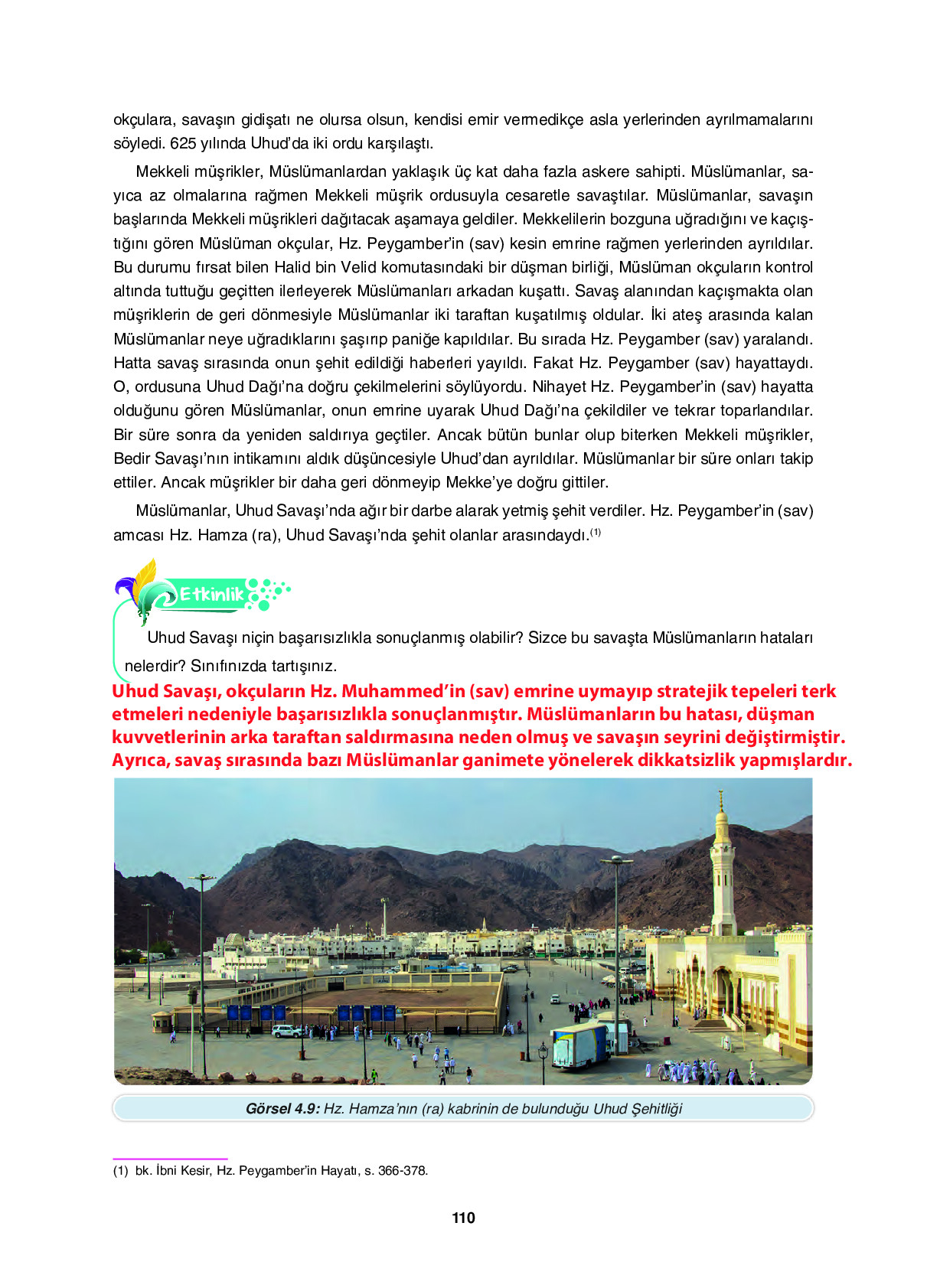 6. Sınıf Sdr İpekyolu Yayıncılık Din Kültürü Ve Ahlak Bilgisi Ders Kitabı Sayfa 110 Cevapları