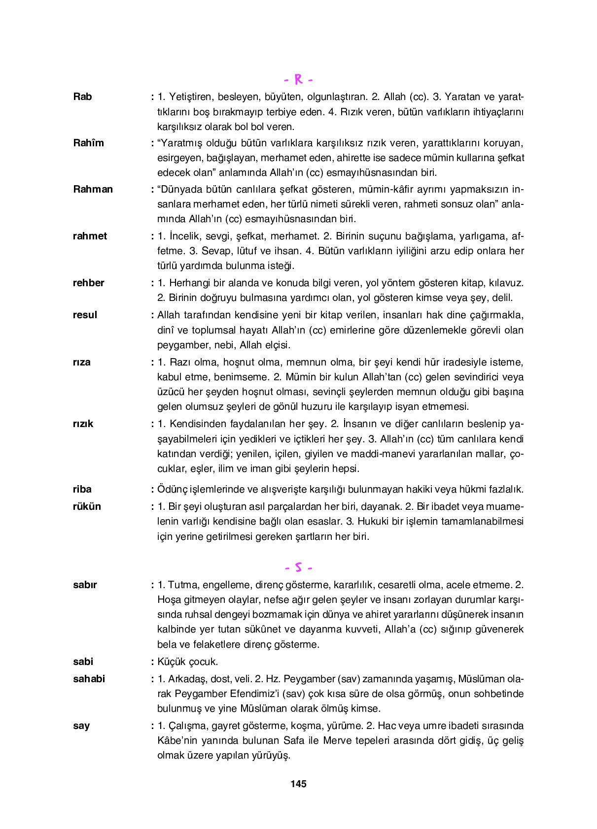 6. Sınıf Sdr İpekyolu Yayıncılık Din Kültürü Ve Ahlak Bilgisi Ders Kitabı Sayfa 145 Cevapları
