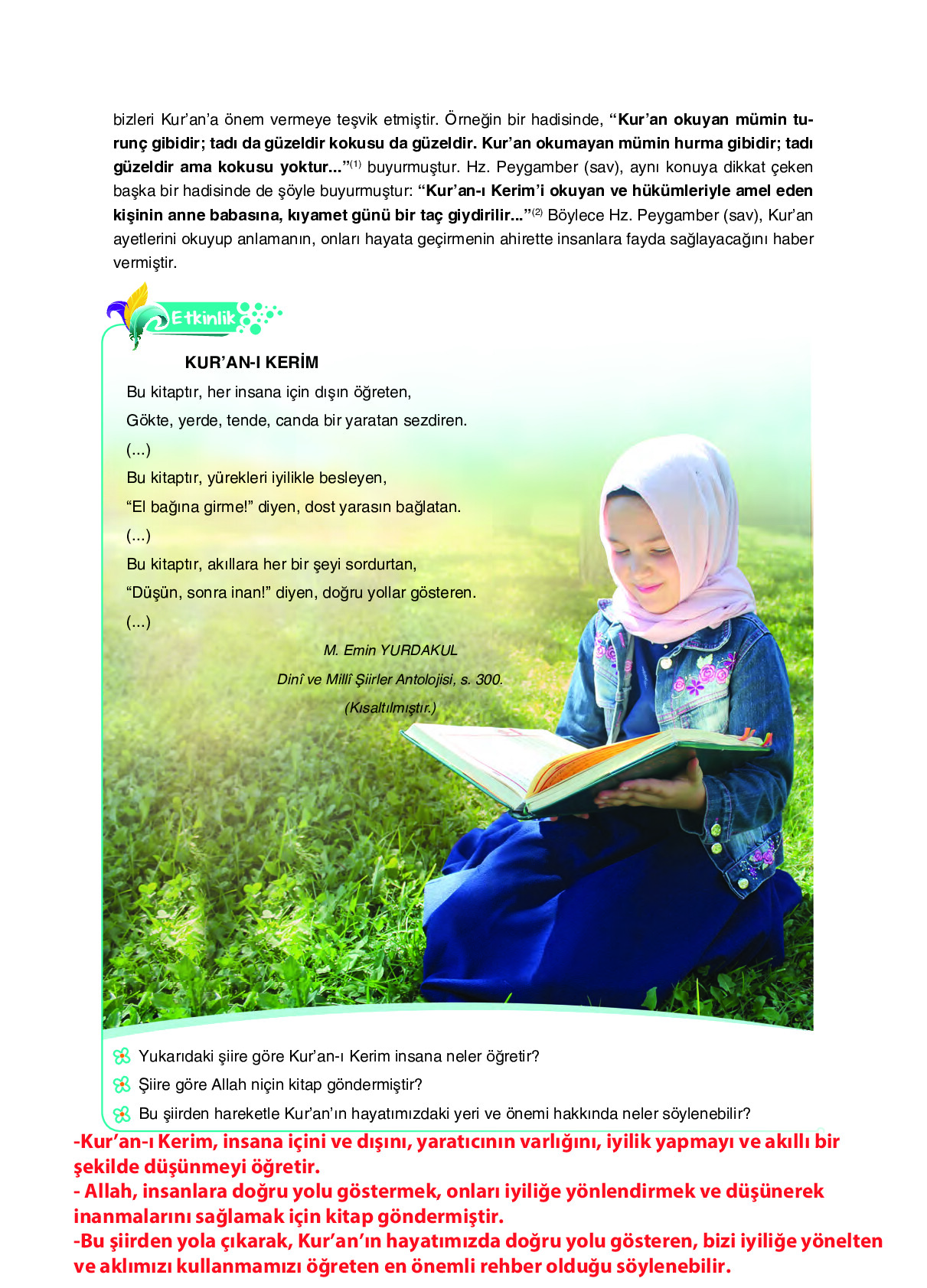 6. Sınıf Sdr İpekyolu Yayıncılık Din Kültürü Ve Ahlak Bilgisi Ders Kitabı Sayfa 33 Cevapları