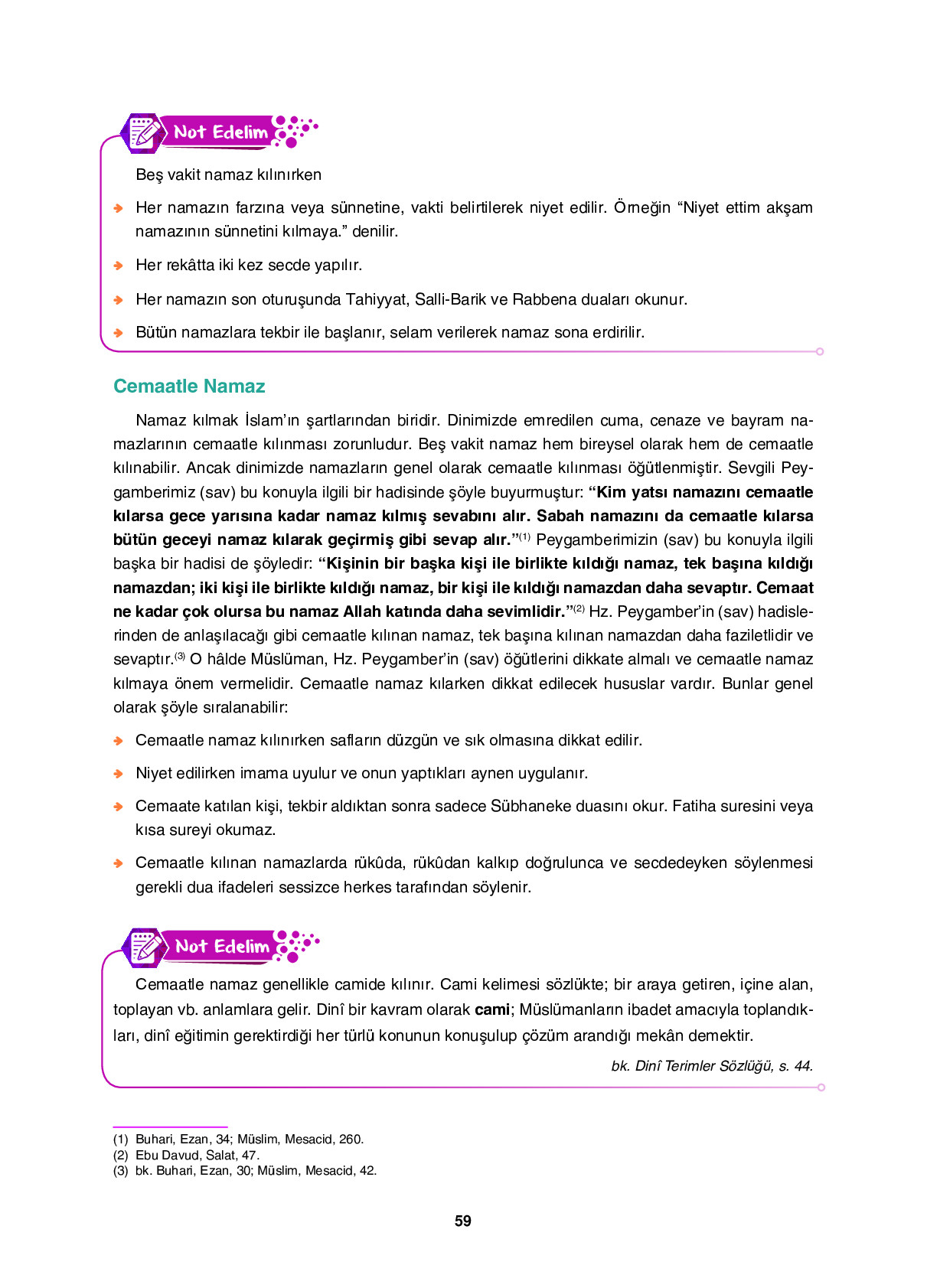 6. Sınıf Sdr İpekyolu Yayıncılık Din Kültürü Ve Ahlak Bilgisi Ders Kitabı Sayfa 59 Cevapları