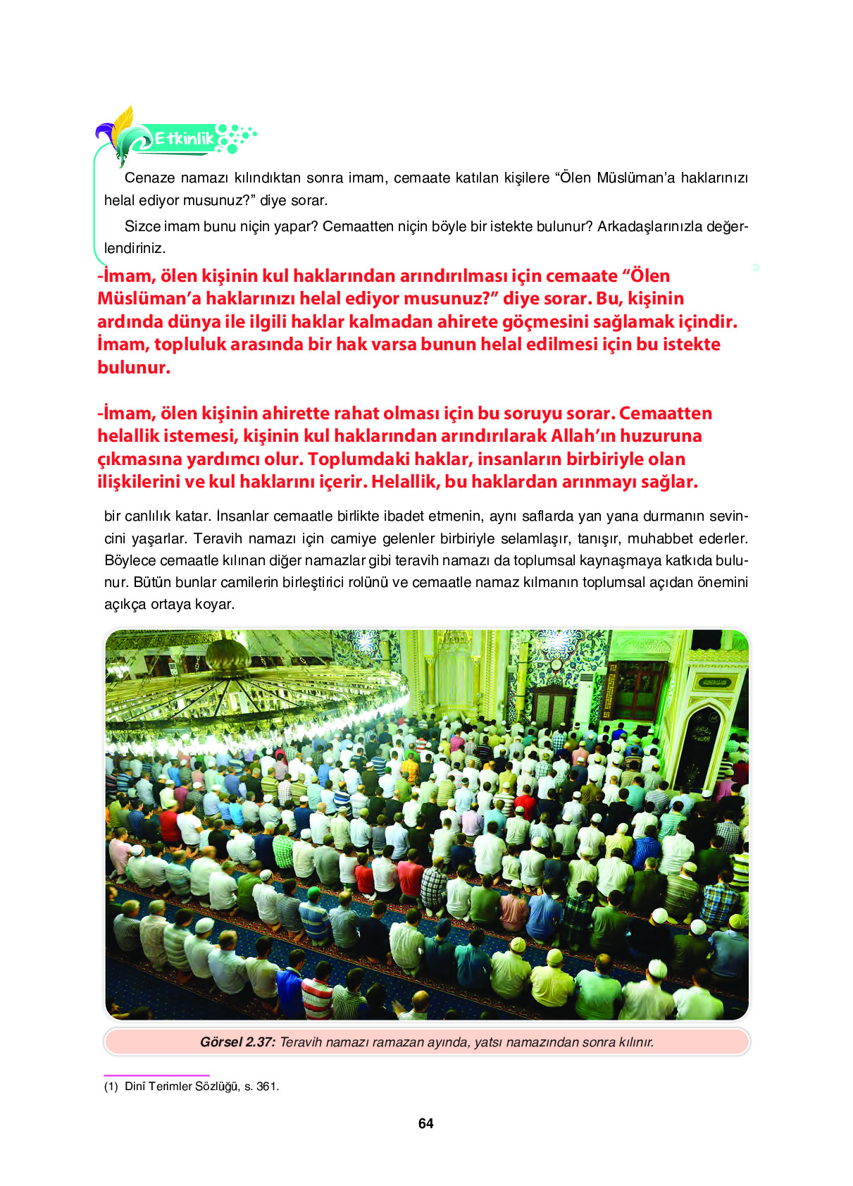 6. Sınıf Sdr İpekyolu Yayıncılık Din Kültürü Ve Ahlak Bilgisi Ders Kitabı Sayfa 64 Cevapları