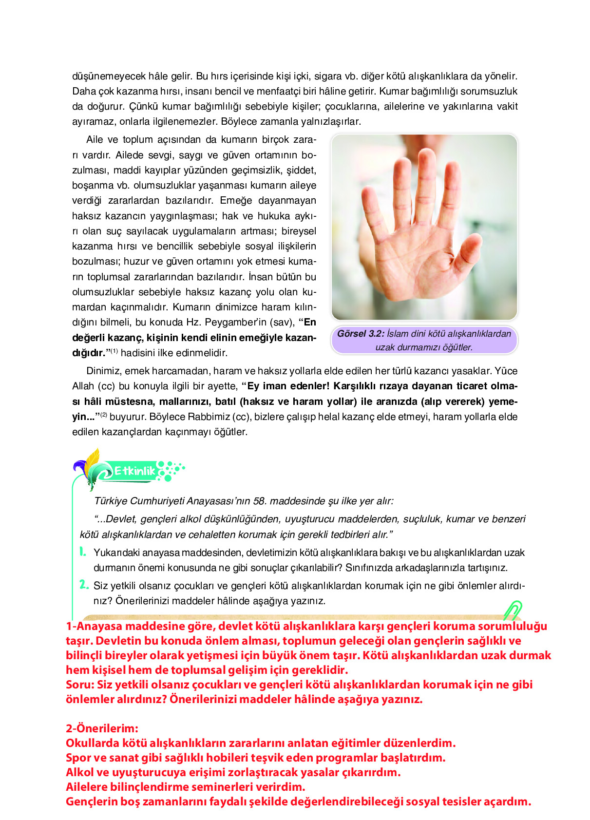 6. Sınıf Sdr İpekyolu Yayıncılık Din Kültürü Ve Ahlak Bilgisi Ders Kitabı Sayfa 78 Cevapları