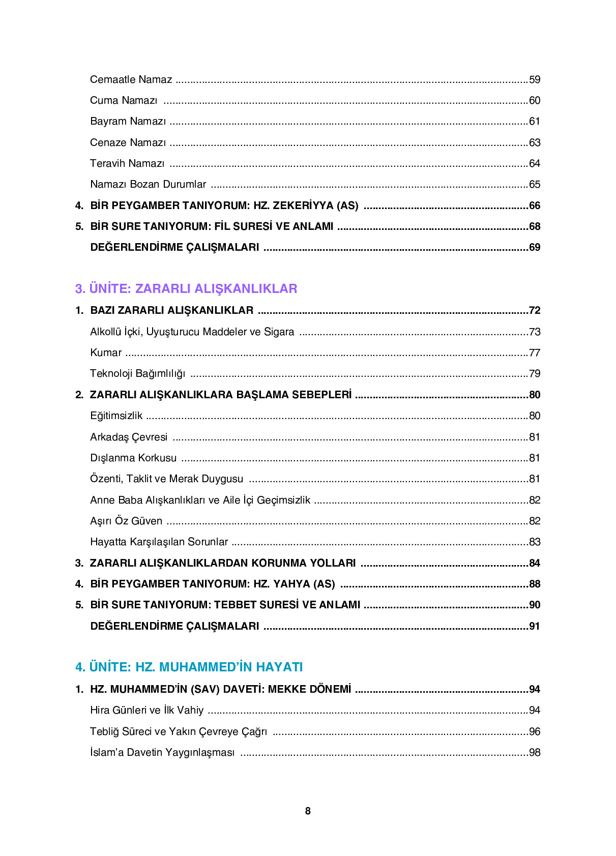 6. Sınıf Sdr İpekyolu Yayıncılık Din Kültürü Ve Ahlak Bilgisi Ders Kitabı Sayfa 8 Cevapları