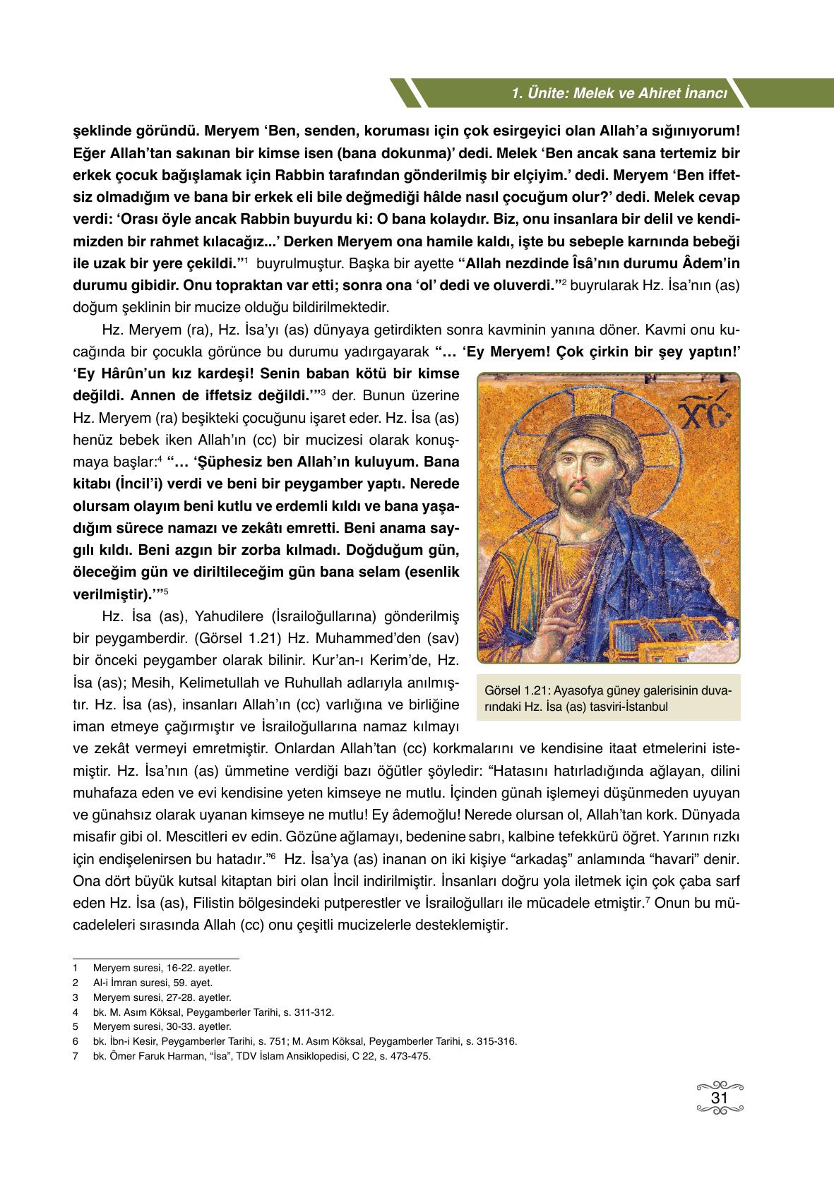 7. Sınıf Erkad Yayıncılık Din Kültürü Ve Ahlak Bilgisi Ders Kitabı Sayfa 31 Cevapları