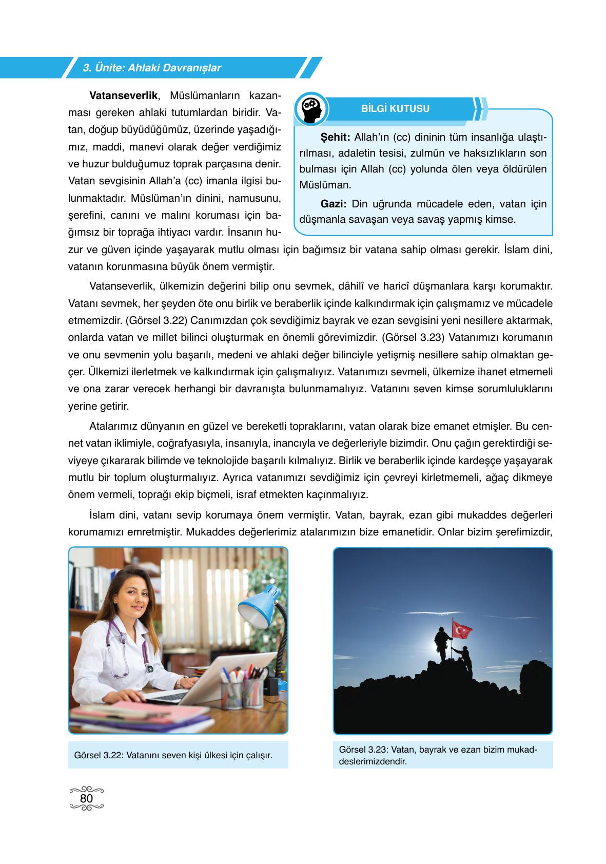 7. Sınıf Erkad Yayıncılık Din Kültürü Ve Ahlak Bilgisi Ders Kitabı Sayfa 80 Cevapları