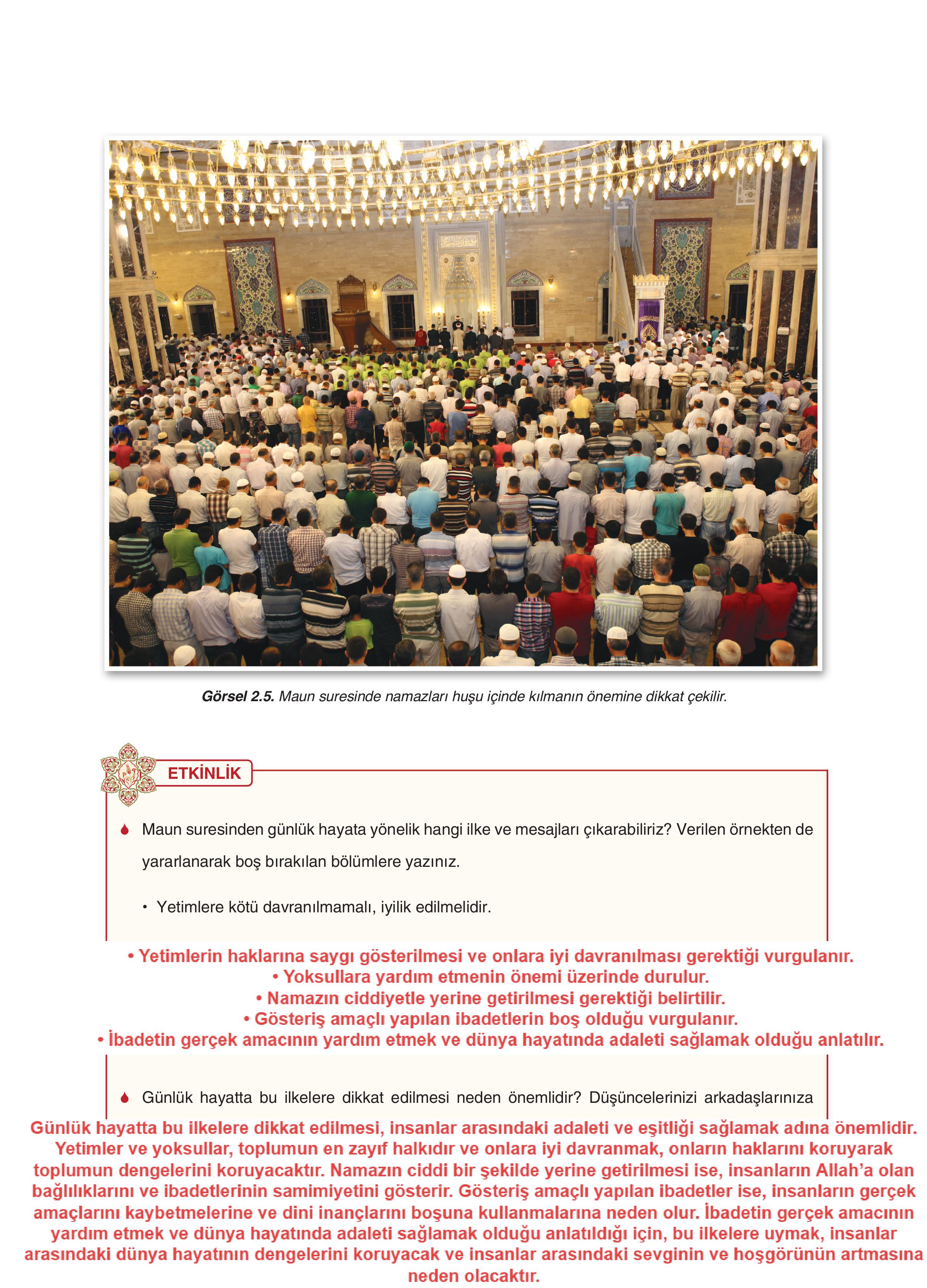 7. Sınıf Sdr Yayıncılık Kuran-ı Kerim Ders Kitabı Sayfa 111 Cevapları