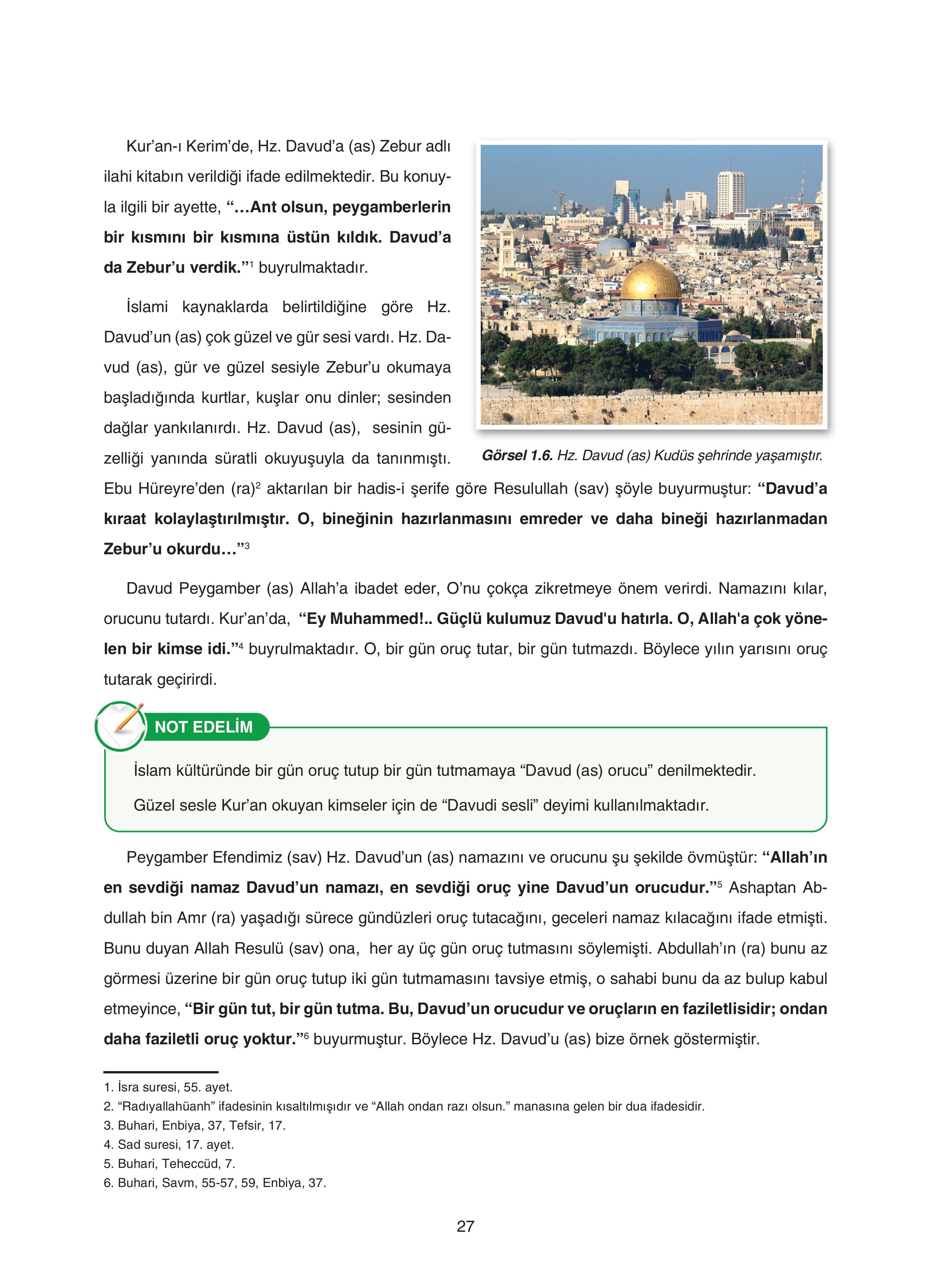 7. Sınıf Sdr Yayıncılık Kuran-ı Kerim Ders Kitabı Sayfa 27 Cevapları