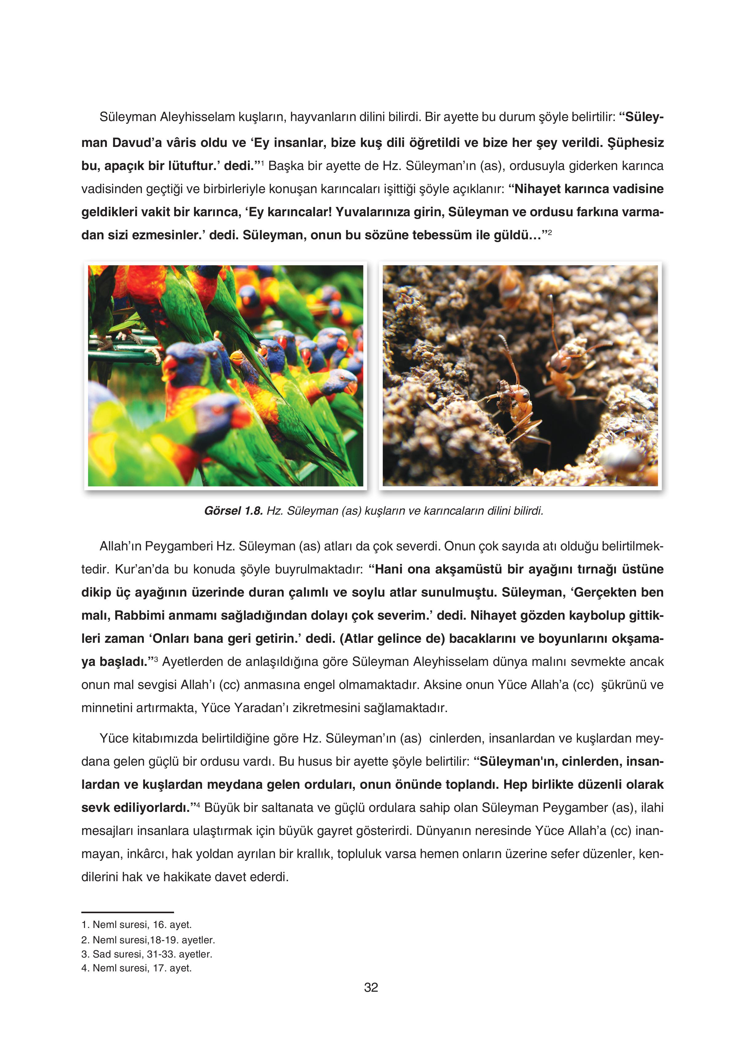 7. Sınıf Sdr Yayıncılık Kuran-ı Kerim Ders Kitabı Sayfa 32 Cevapları