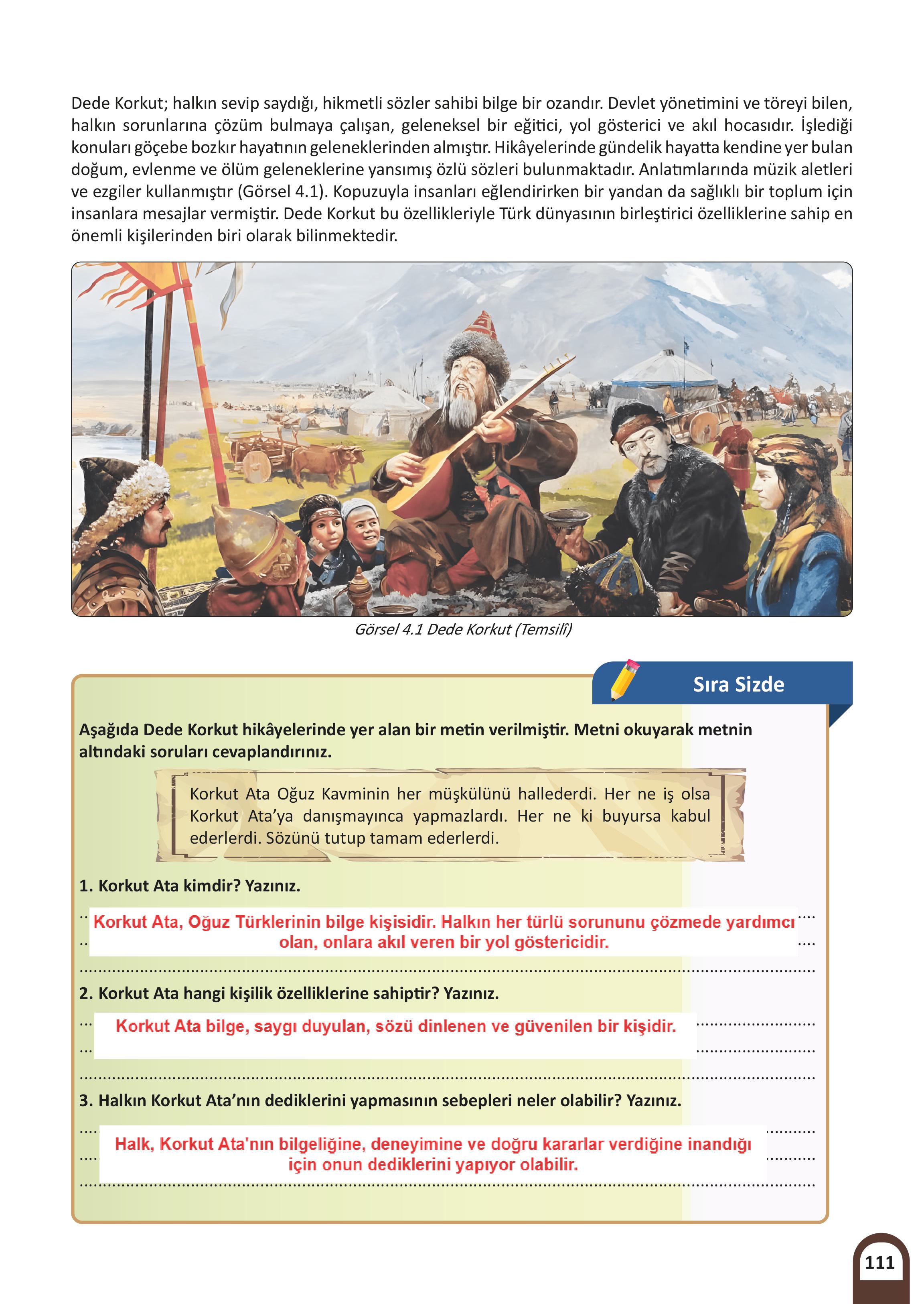 8. Sınıf Meb Yayınları Kültür Ve Medeniyetimize Yön Verenler Ders Kitabı 1. Kitap Sayfa 112 Cevapları