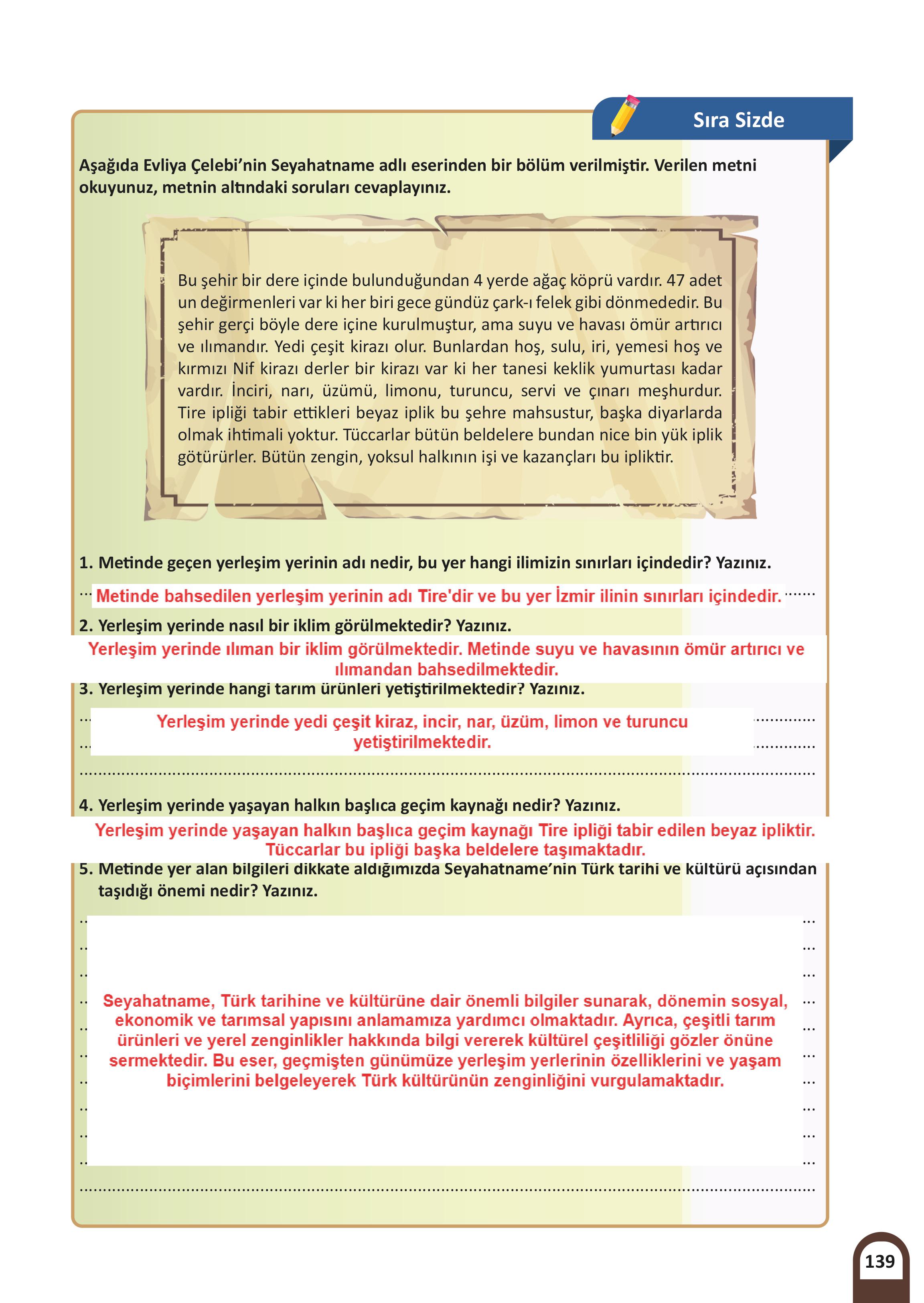 8. Sınıf Meb Yayınları Kültür Ve Medeniyetimize Yön Verenler Ders Kitabı 1. Kitap Sayfa 140 Cevapları