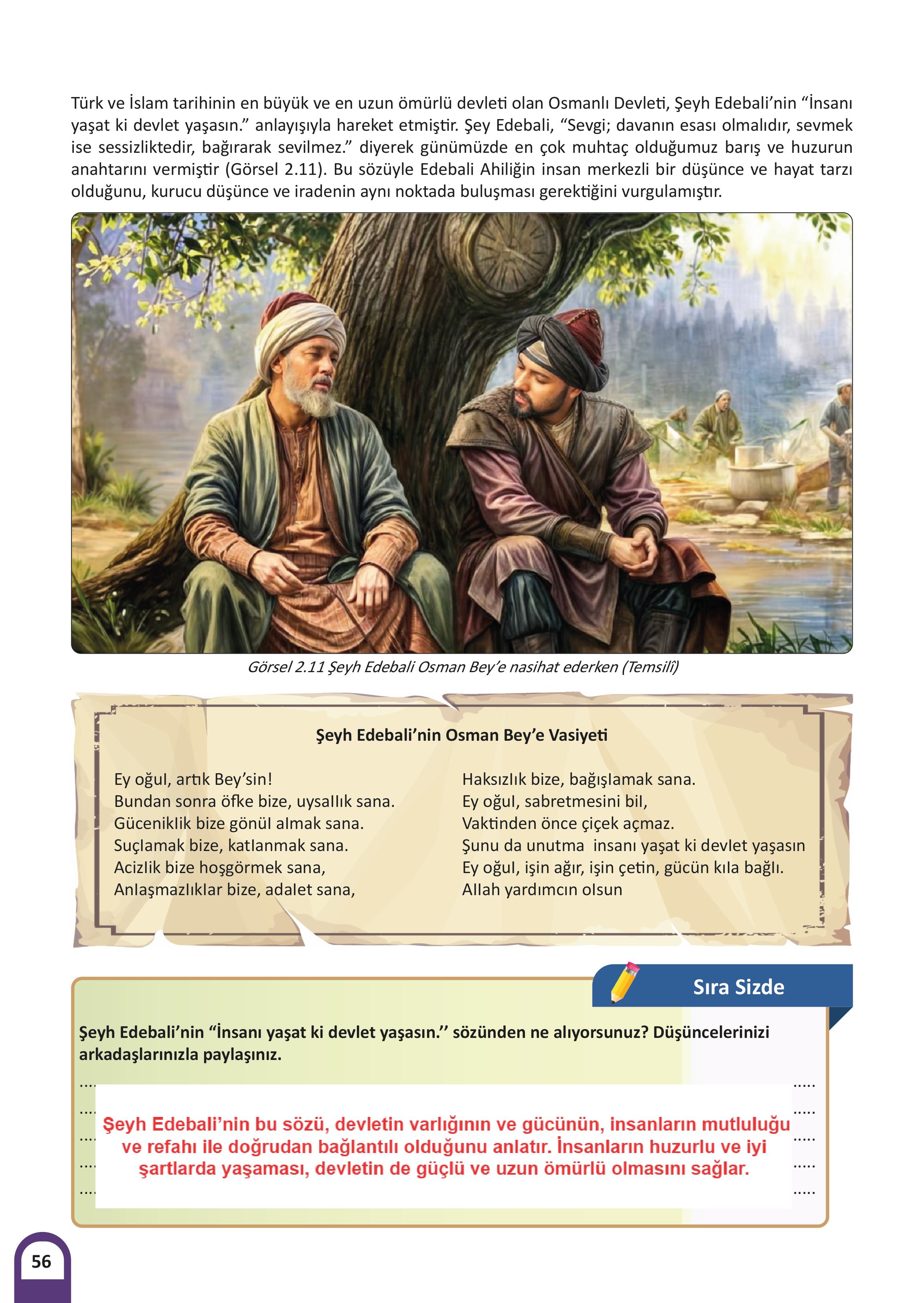 8. Sınıf Meb Yayınları Kültür Ve Medeniyetimize Yön Verenler Ders Kitabı 1. Kitap Sayfa 57 Cevapları