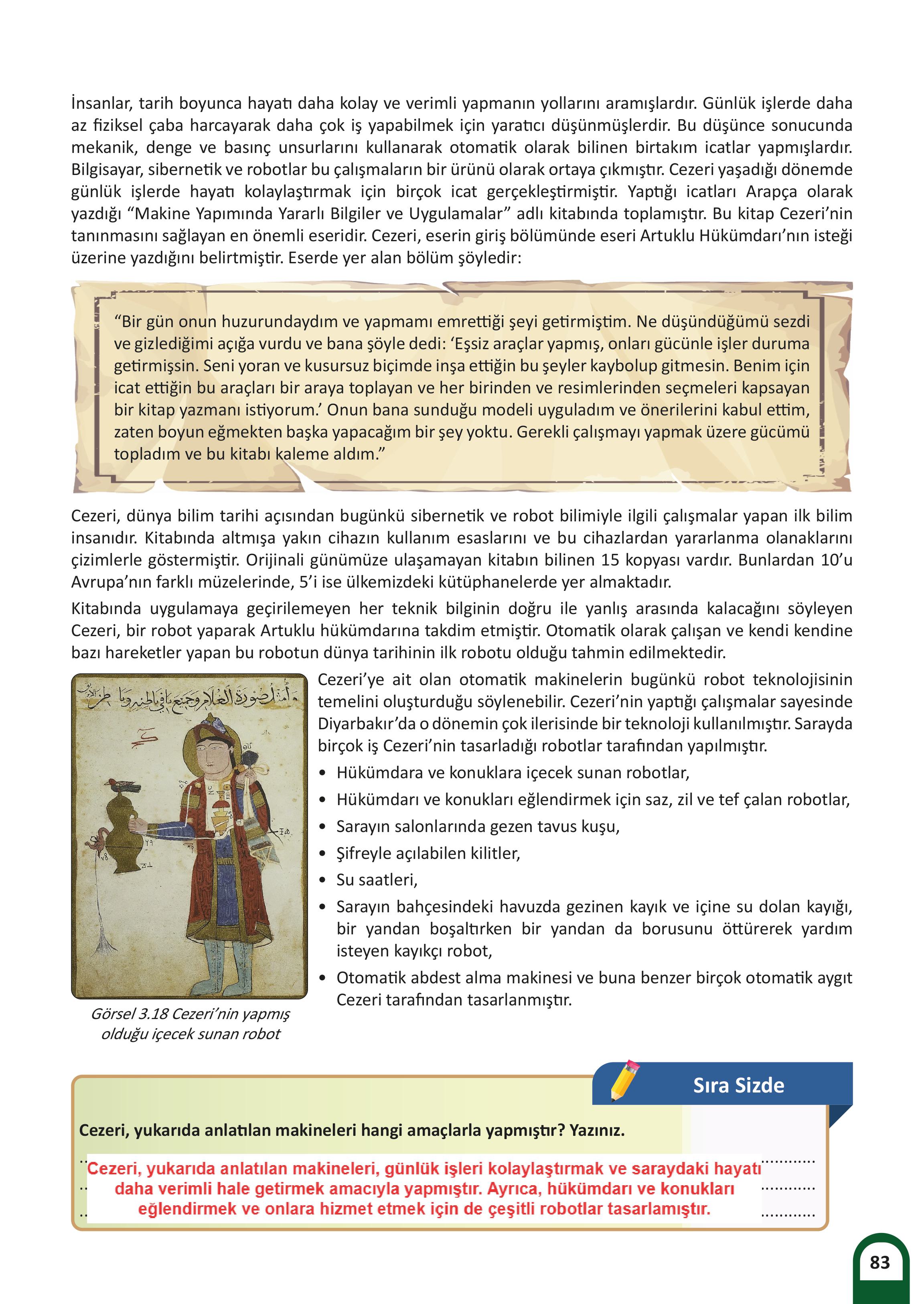 8. Sınıf Meb Yayınları Kültür Ve Medeniyetimize Yön Verenler Ders Kitabı 1. Kitap Sayfa 84 Cevapları