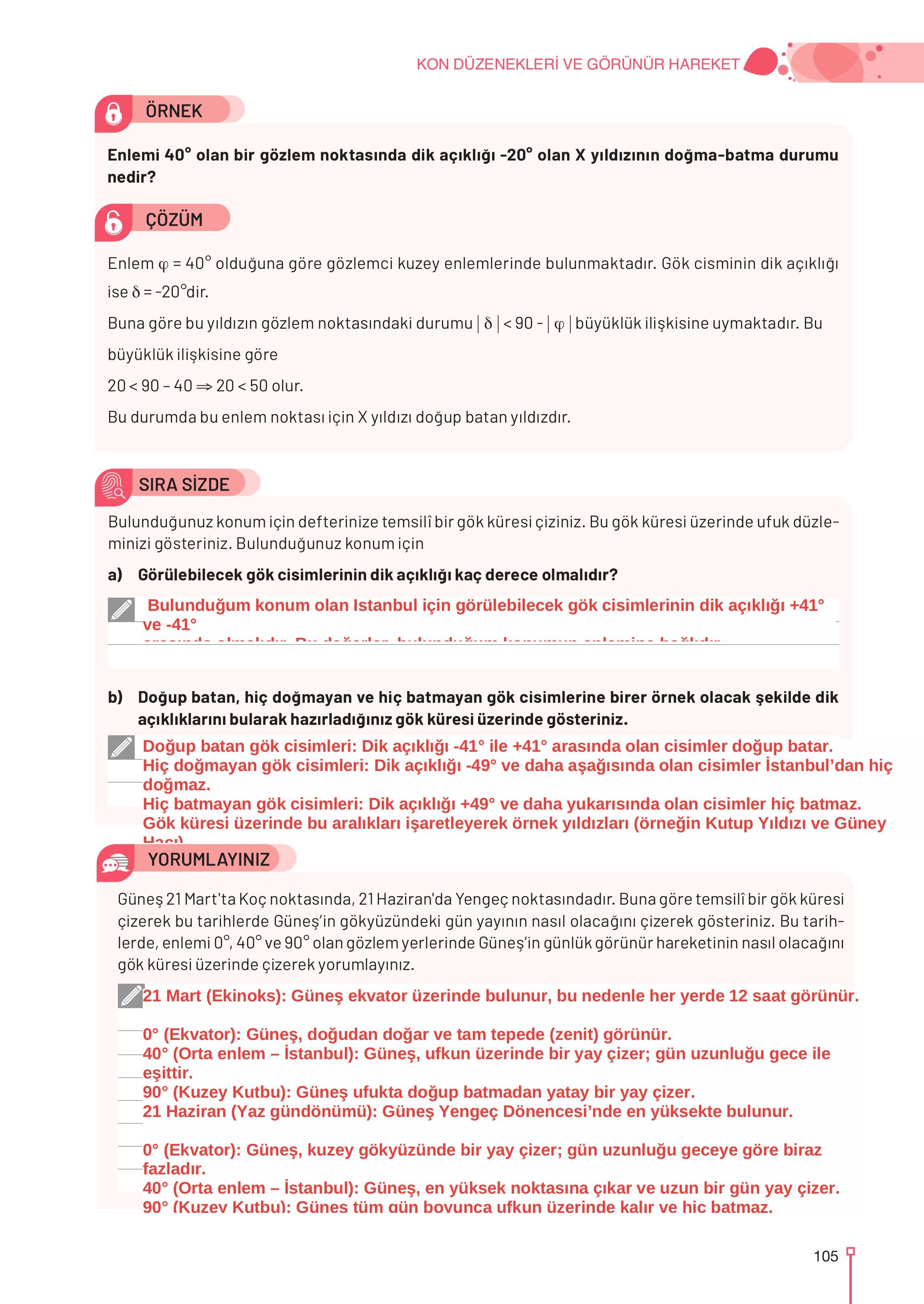 9-10-11-12. Sınıf Meb Yayınları Astronomi Ve Uzay Bilimleri Ders Kitabı Sayfa 105 Cevapları 9-10-11-12. Sınıf Meb Yayınları Astronomi Ve Uzay Bilimleri Ders Kitabı Sayfa 105 Cevapları