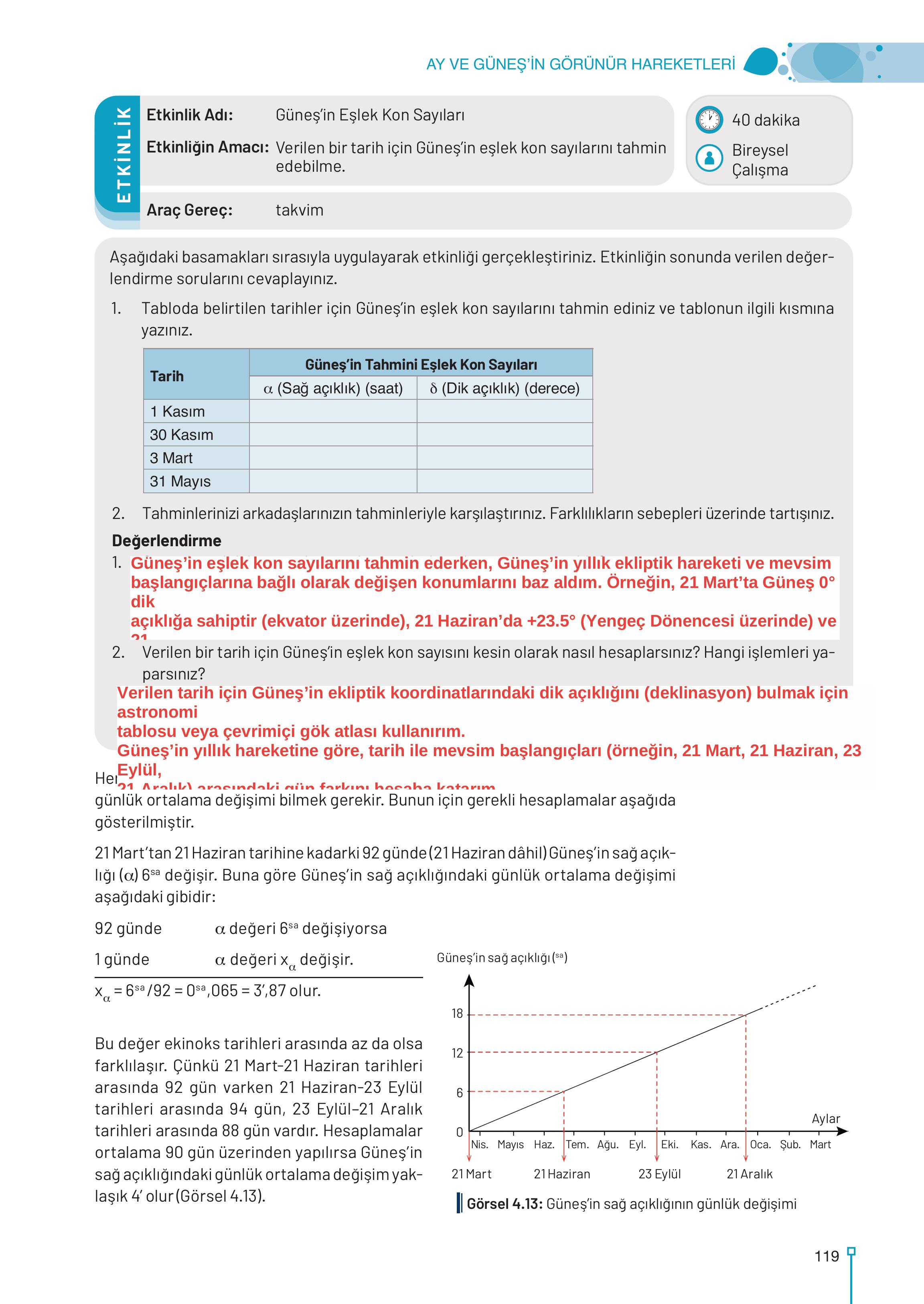 9-10-11-12. Sınıf Meb Yayınları Astronomi Ve Uzay Bilimleri Ders Kitabı Sayfa 119 Cevapları 9-10-11-12. Sınıf Meb Yayınları Astronomi Ve Uzay Bilimleri Ders Kitabı Sayfa 119 Cevapları