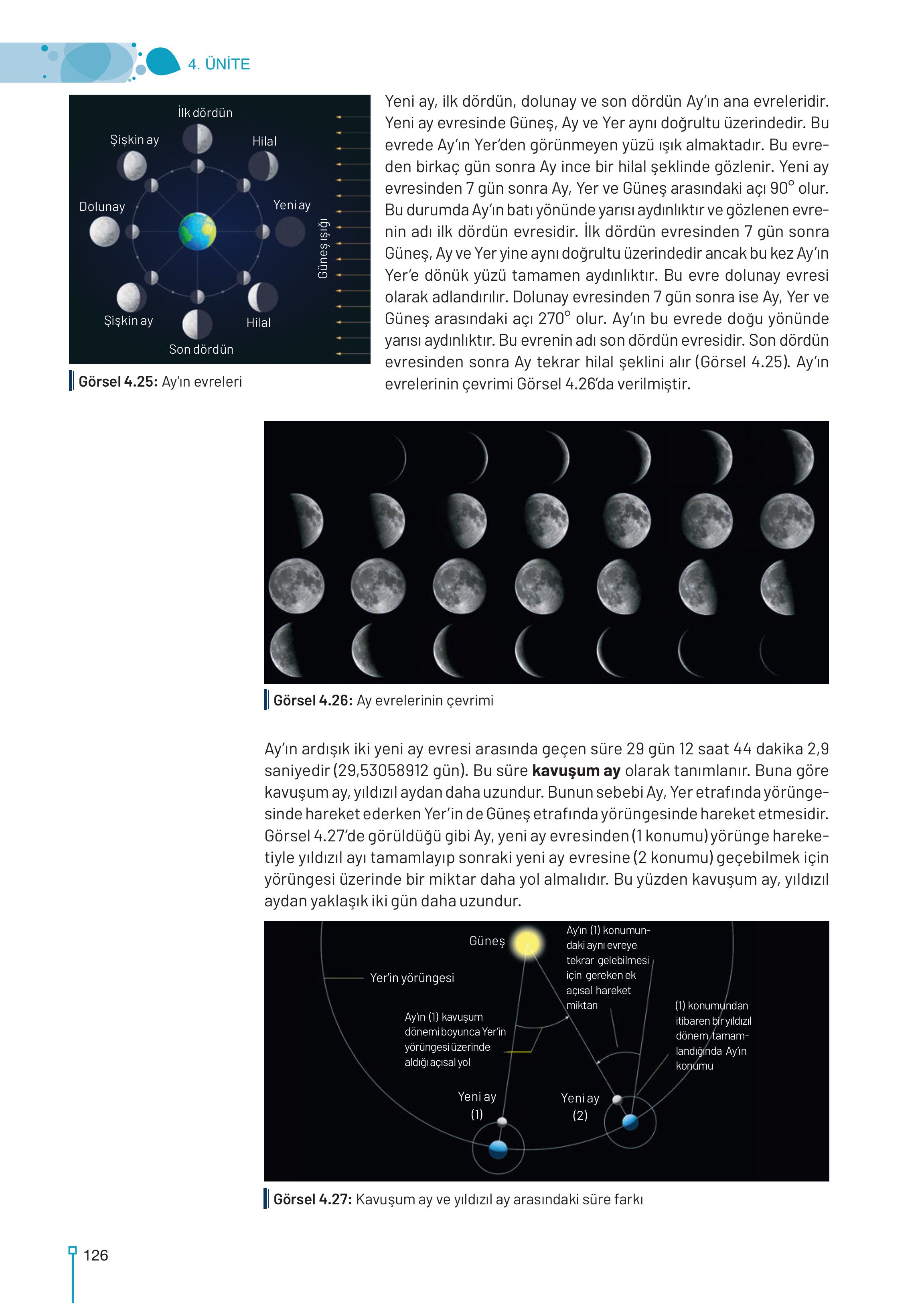 9-10-11-12. Sınıf Meb Yayınları Astronomi Ve Uzay Bilimleri Ders Kitabı Sayfa 126 Cevapları