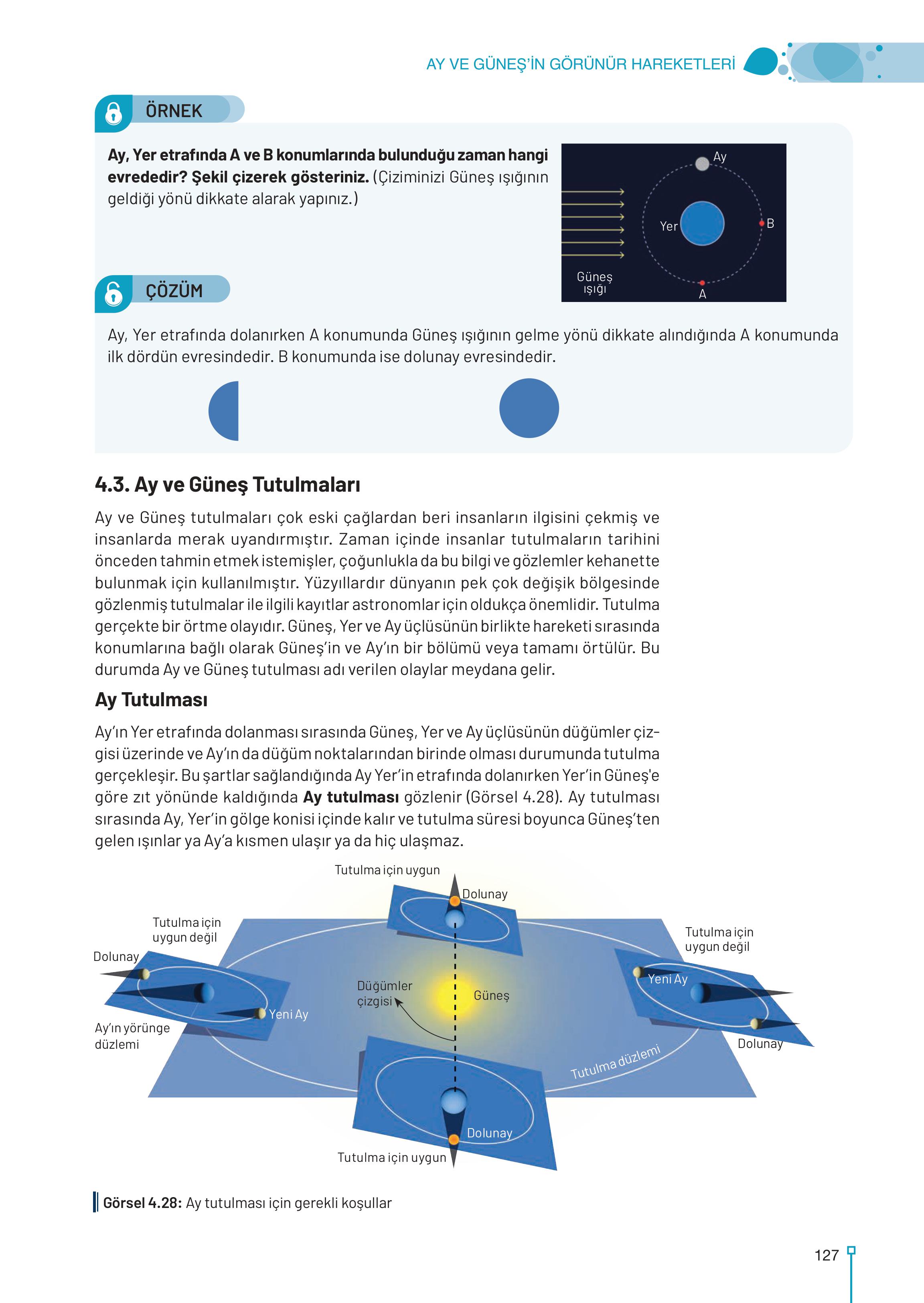 9-10-11-12. Sınıf Meb Yayınları Astronomi Ve Uzay Bilimleri Ders Kitabı Sayfa 127 Cevapları 9-10-11-12. Sınıf Meb Yayınları Astronomi Ve Uzay Bilimleri Ders Kitabı Sayfa 127 Cevapları