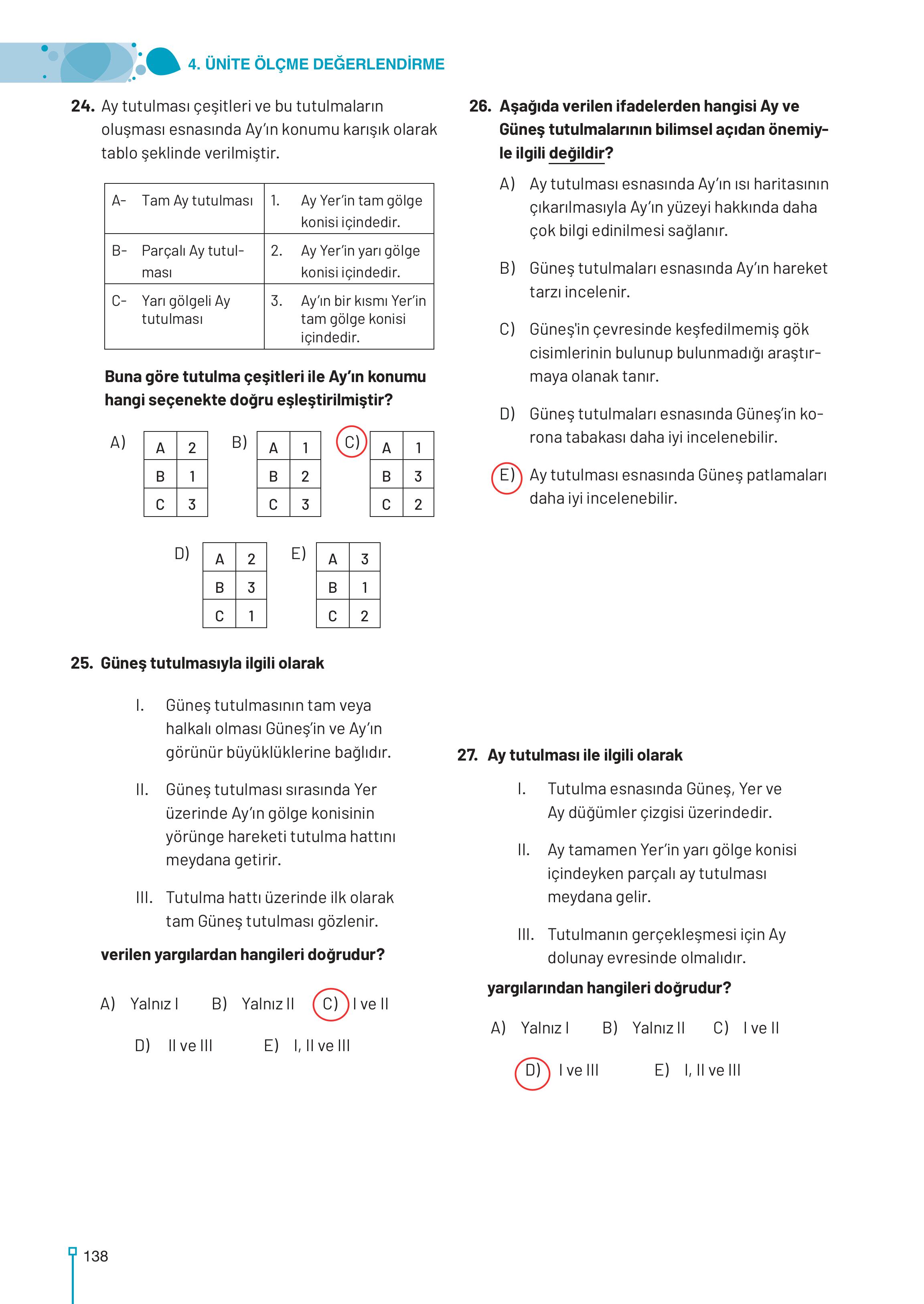 9-10-11-12. Sınıf Meb Yayınları Astronomi Ve Uzay Bilimleri Ders Kitabı Sayfa 138 Cevapları 9-10-11-12. Sınıf Meb Yayınları Astronomi Ve Uzay Bilimleri Ders Kitabı Sayfa 138 Cevapları