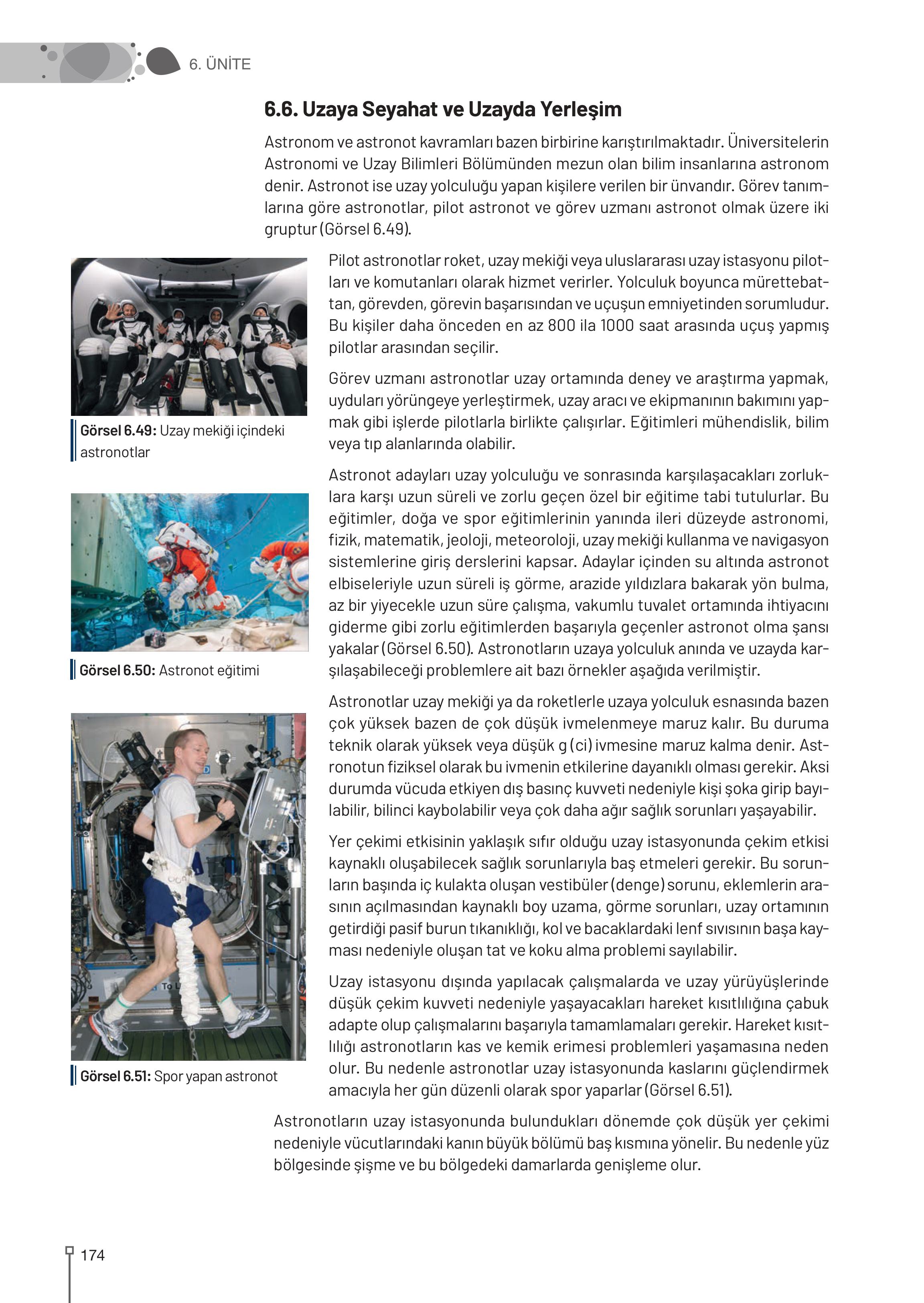 9-10-11-12. Sınıf Meb Yayınları Astronomi Ve Uzay Bilimleri Ders Kitabı Sayfa 174 Cevapları