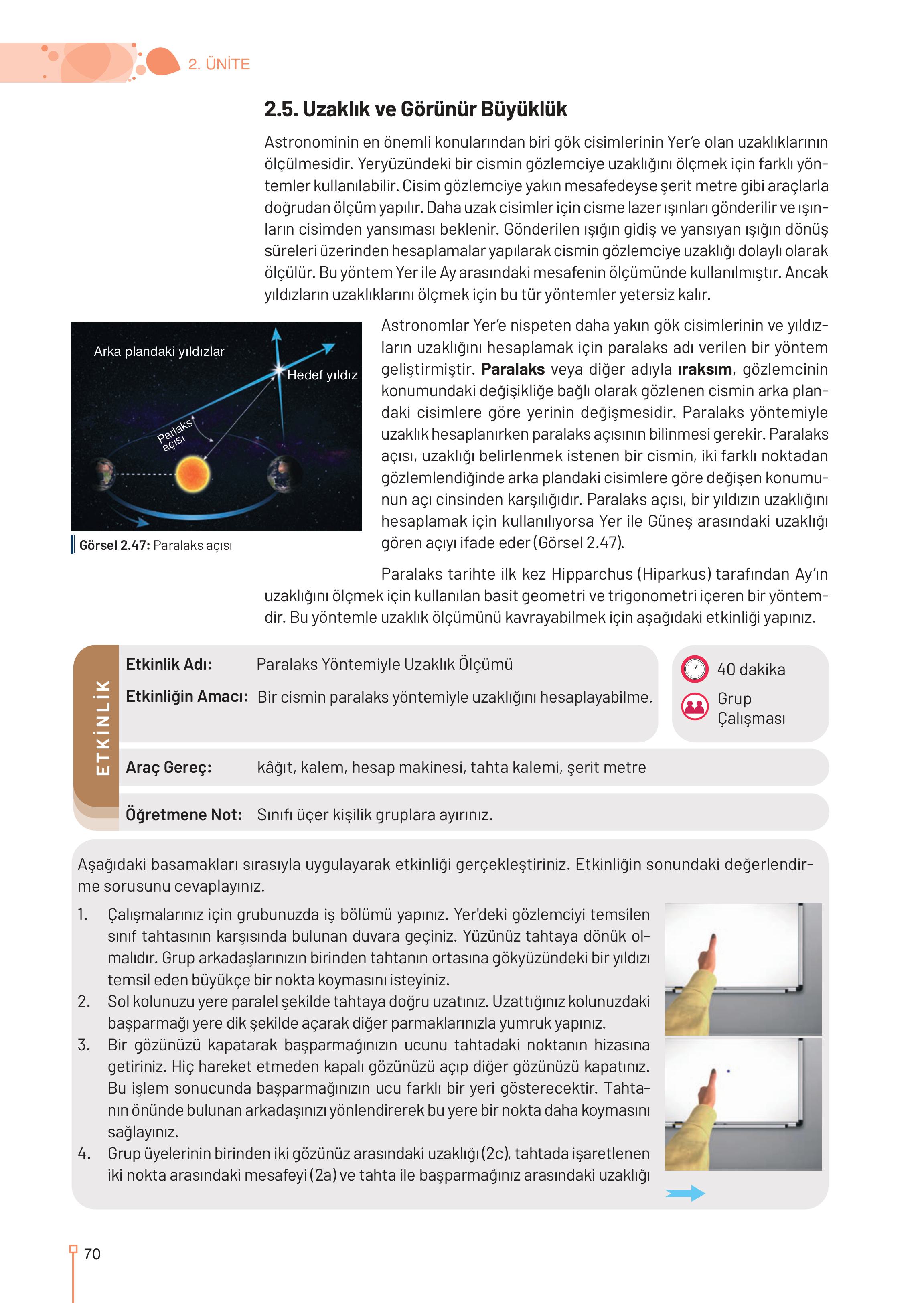 9-10-11-12. Sınıf Meb Yayınları Astronomi Ve Uzay Bilimleri Ders Kitabı Sayfa 70 Cevapları 9-10-11-12. Sınıf Meb Yayınları Astronomi Ve Uzay Bilimleri Ders Kitabı Sayfa 70 Cevapları