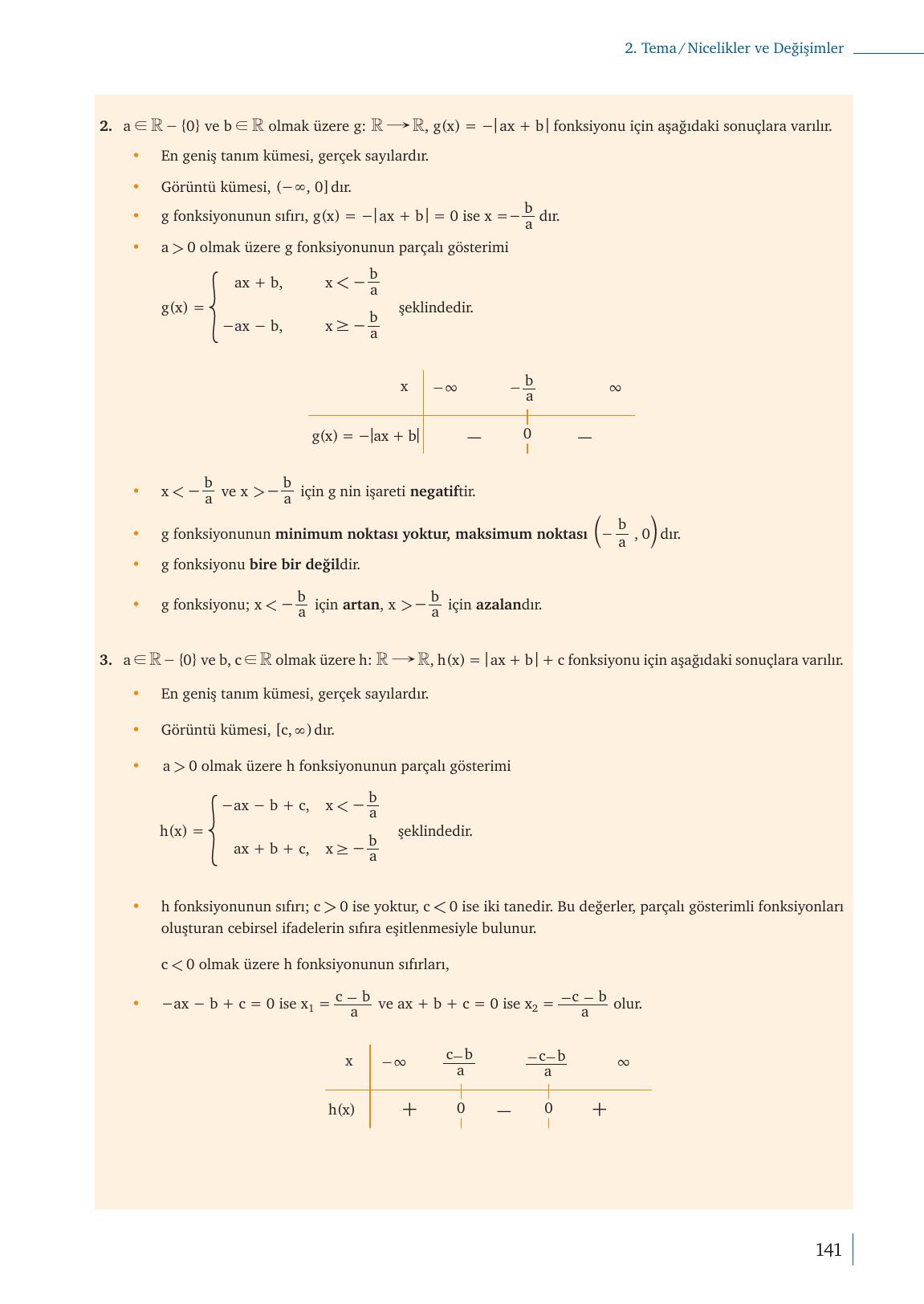 9. Sınıf Meb Yayınları Matematik Ders Kitabı 1. Kitap Sayfa 141 Cevapları