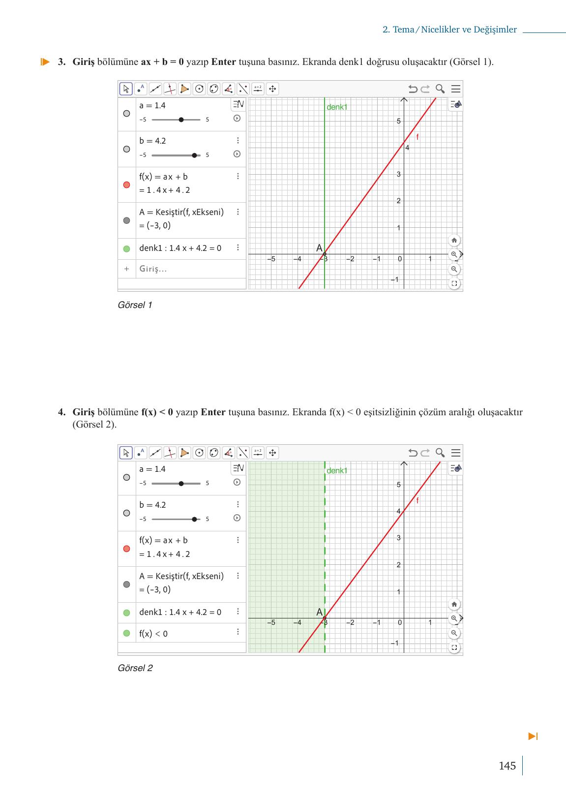 9. Sınıf Meb Yayınları Matematik Ders Kitabı 1. Kitap Sayfa 145 Cevapları