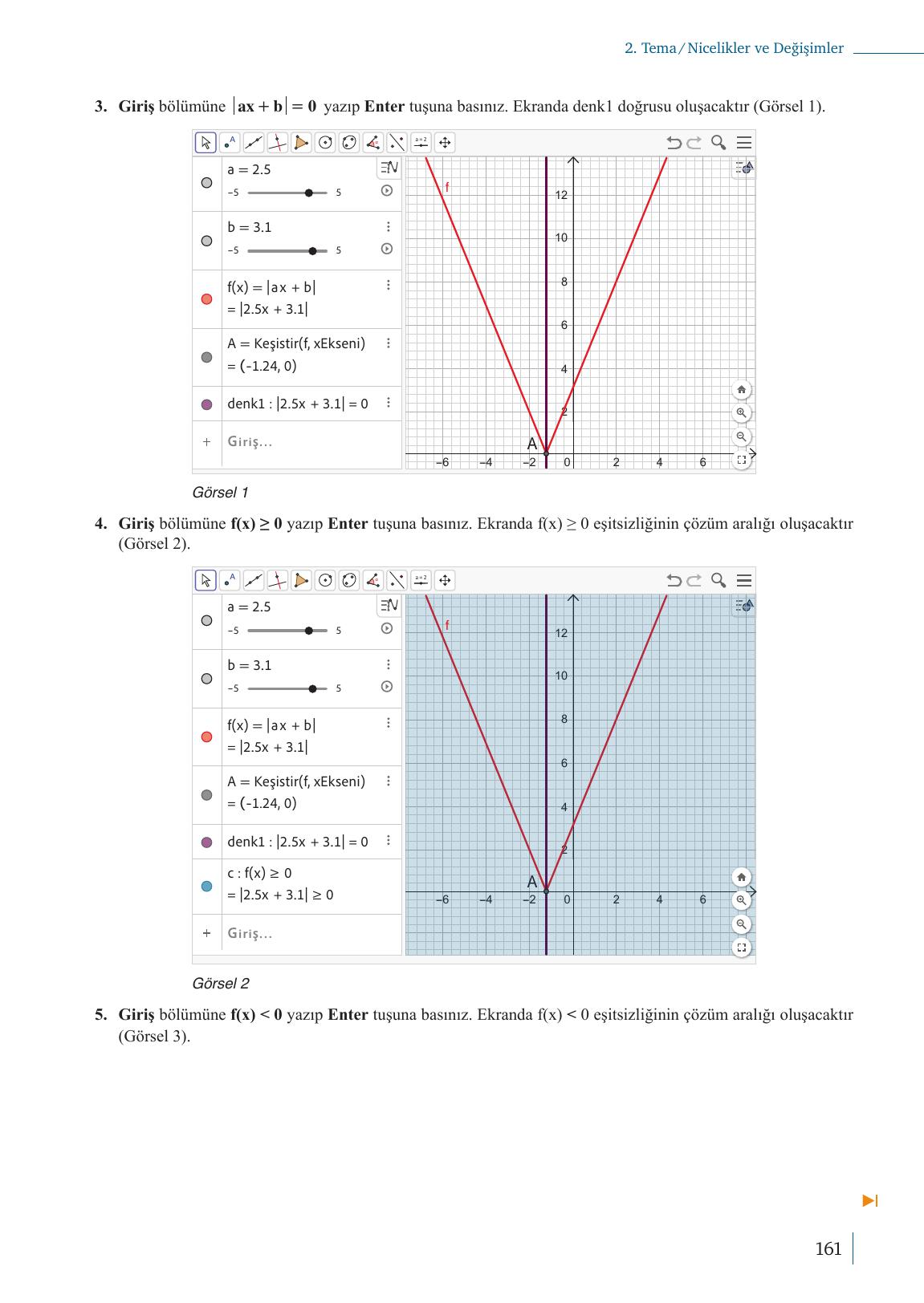 9. Sınıf Meb Yayınları Matematik Ders Kitabı 1. Kitap Sayfa 161 Cevapları