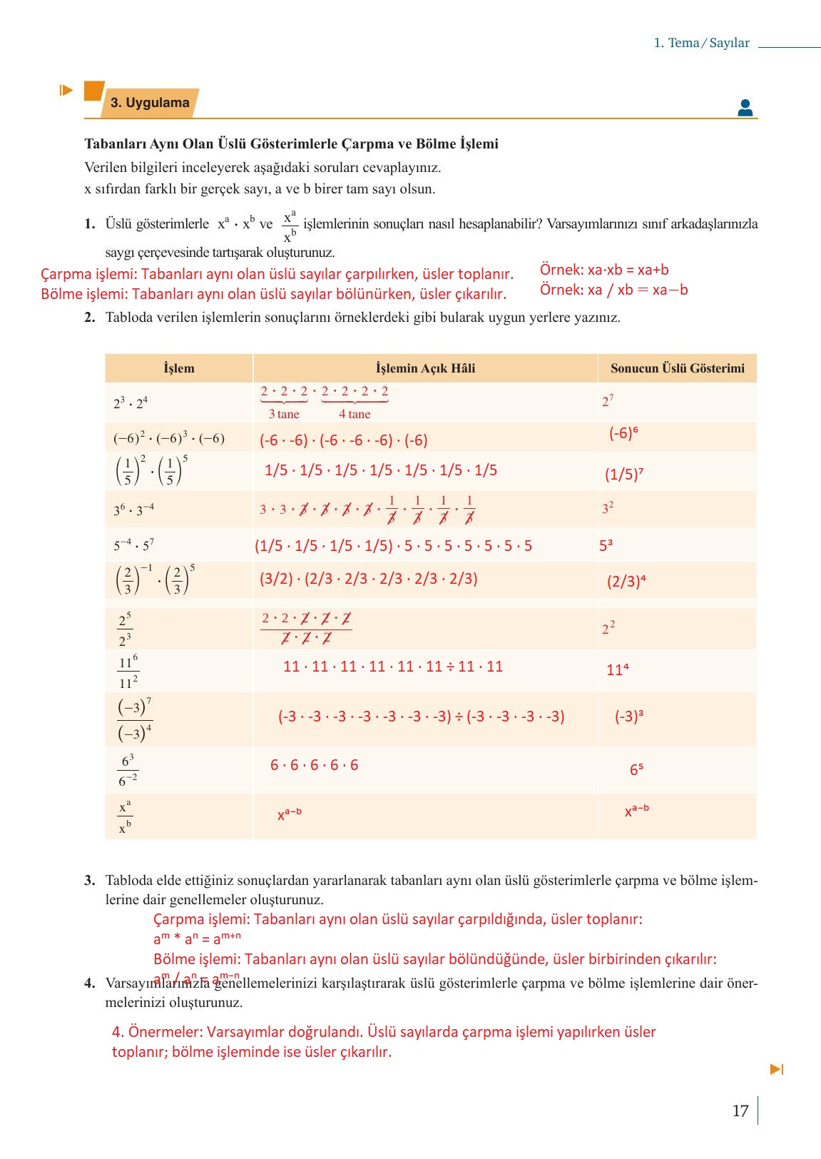 9. Sınıf Meb Yayınları Matematik Ders Kitabı 1. Kitap Sayfa 17 Cevapları