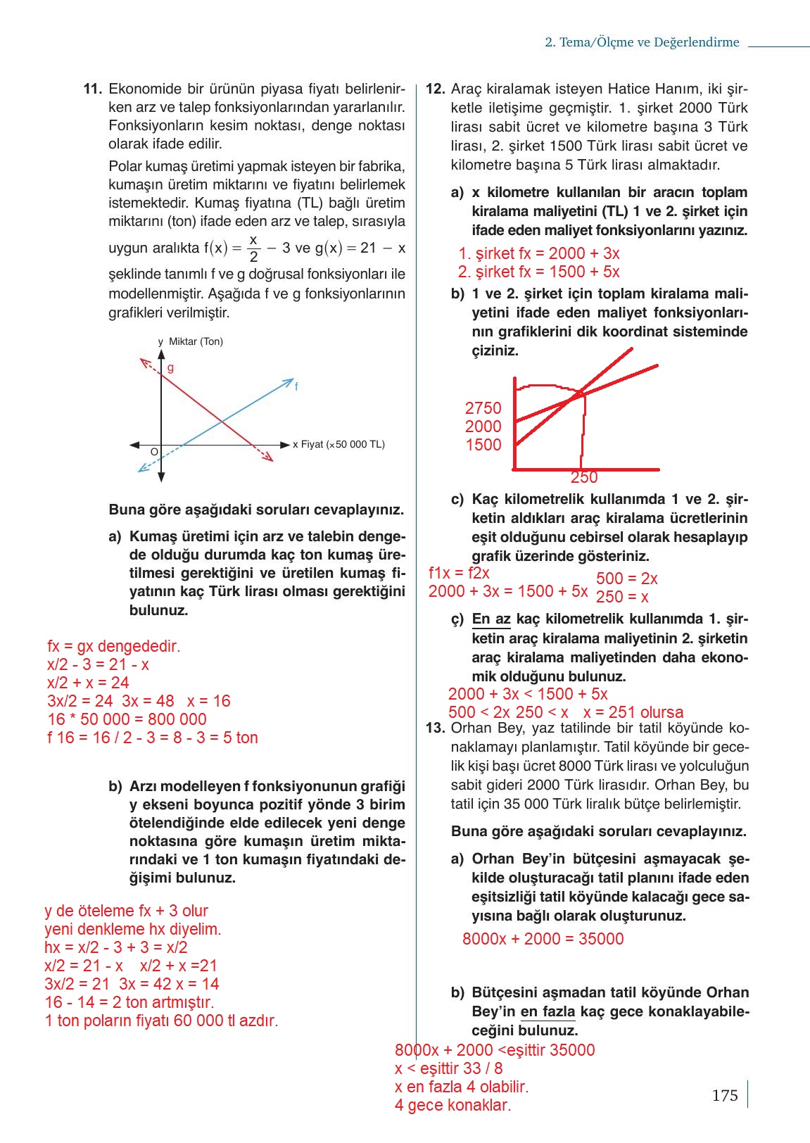 9. Sınıf Meb Yayınları Matematik Ders Kitabı 1. Kitap Sayfa 175 Cevapları