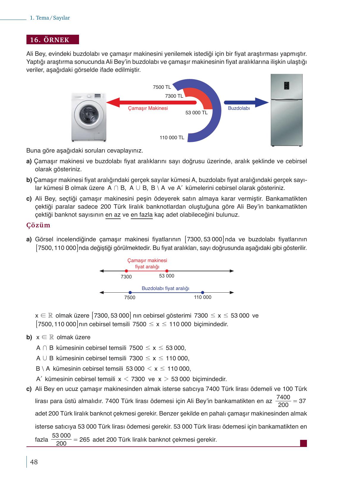 9. Sınıf Meb Yayınları Matematik Ders Kitabı 1. Kitap Sayfa 48 Cevapları