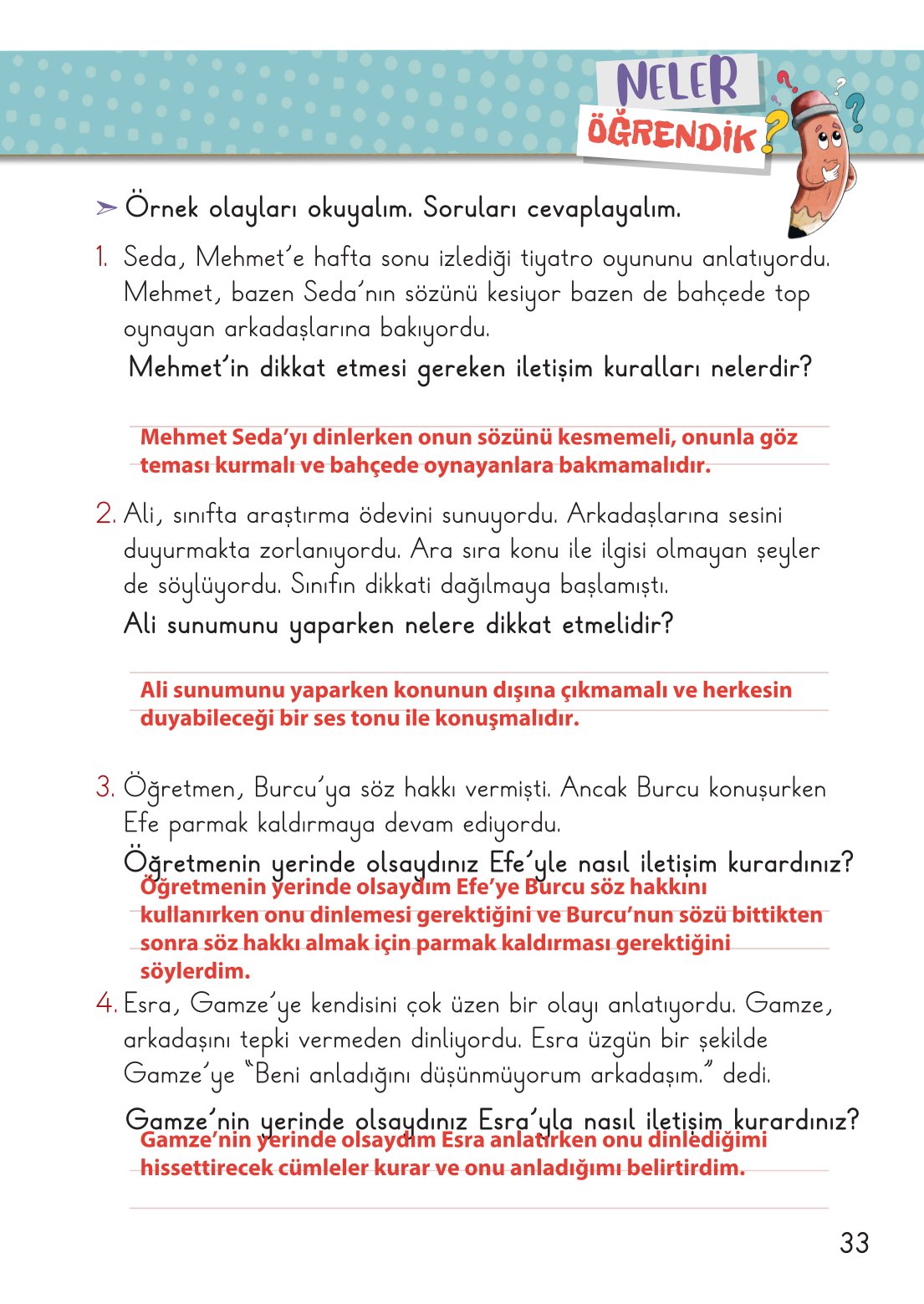 2. Sınıf Hayat Bilgisi 1. Kitap Meb Yayınları Ders Kitabı Sayfa 34 Cevapları