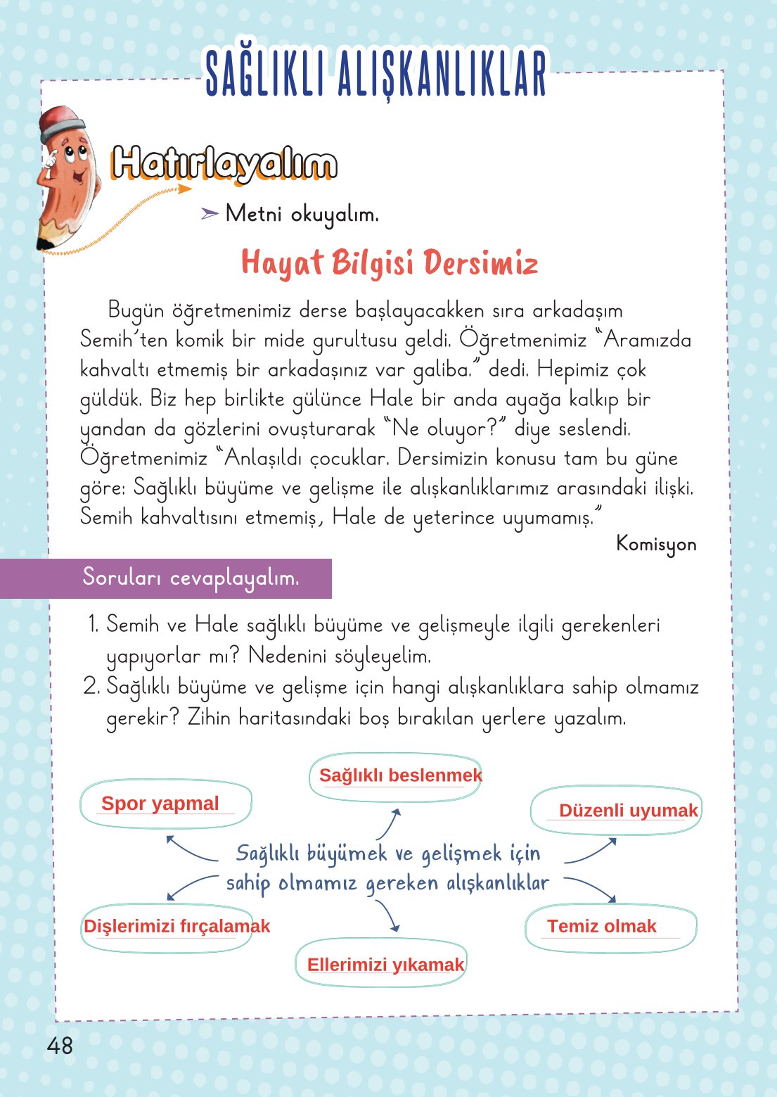 2. Sınıf Hayat Bilgisi 1. Kitap Meb Yayınları Ders Kitabı Sayfa 49 Cevapları
