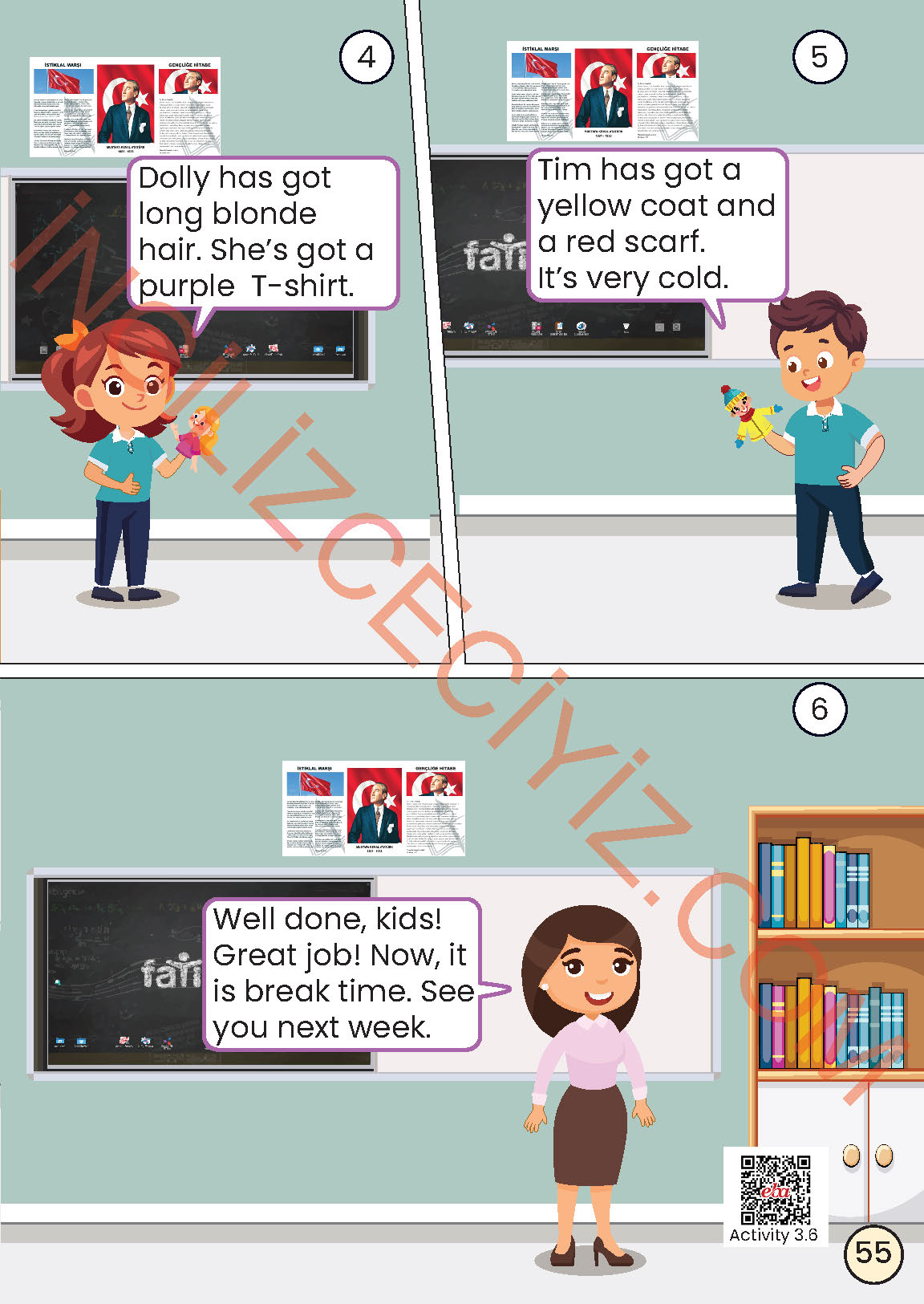 2. Sınıf İngilizce Meb Yayınları Kitabı Sayfa 55 Cevapları