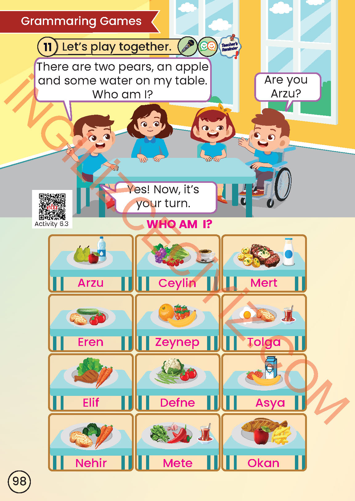 2. Sınıf İngilizce Meb Yayınları Kitabı Sayfa 98 Cevapları