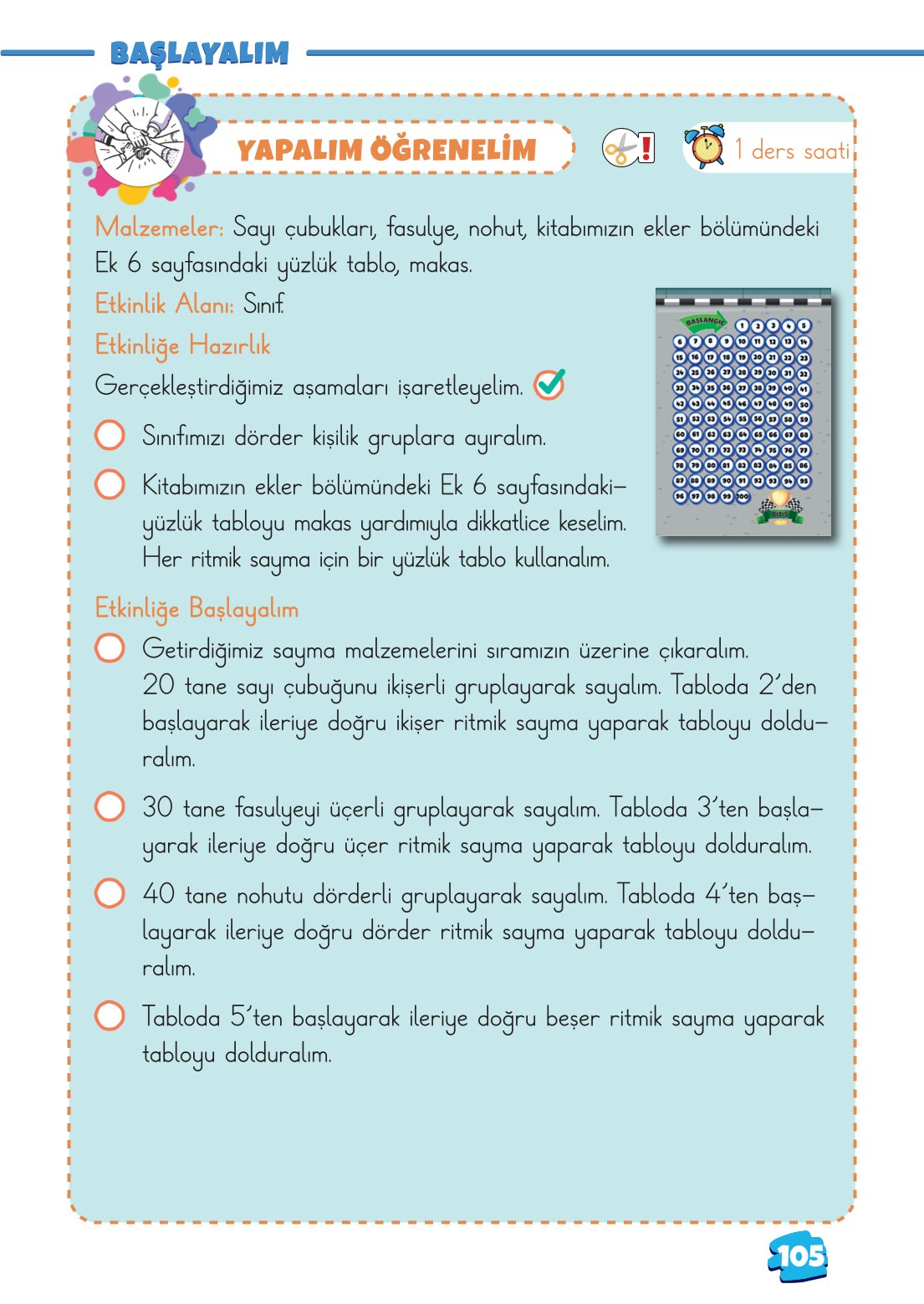 2. Sınıf Matematik 1. Kitap Meb Yayınları Ders Kitabı Sayfa 105 Cevapları
