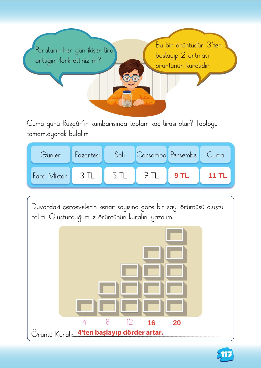 2. Sınıf Matematik 1. Kitap Meb Yayınları Ders Kitabı Sayfa 117 Cevapları