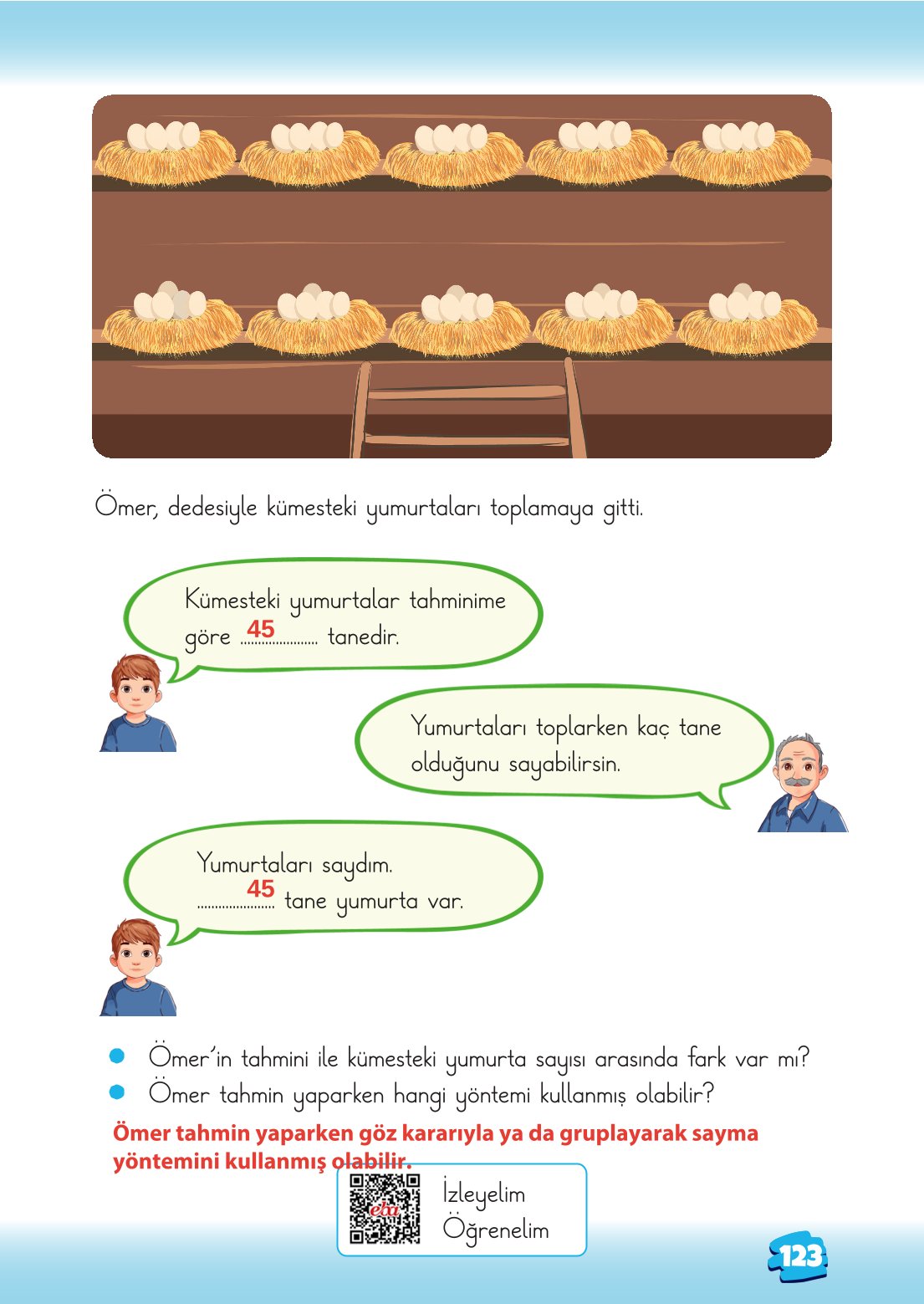 2. Sınıf Matematik 1. Kitap Meb Yayınları Ders Kitabı Sayfa 123 Cevapları