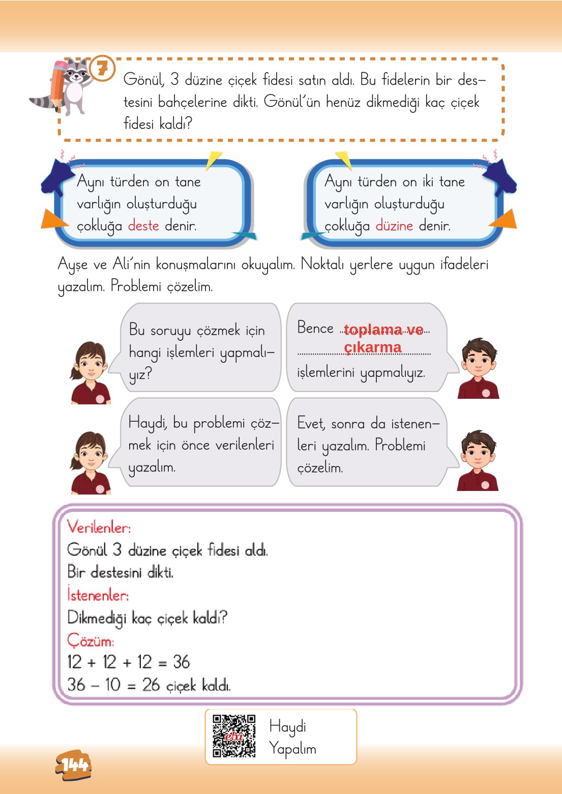 2. Sınıf Matematik 1. Kitap Meb Yayınları Ders Kitabı Sayfa 144 Cevapları 2. Sınıf Matematik 1. Kitap Meb Yayınları Ders Kitabı Sayfa 144 Cevapları