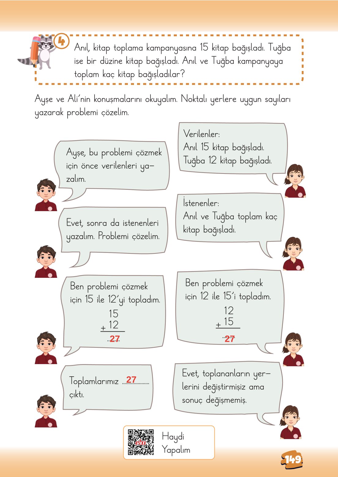 2. Sınıf Matematik 1. Kitap Meb Yayınları Ders Kitabı Sayfa 149 Cevapları
