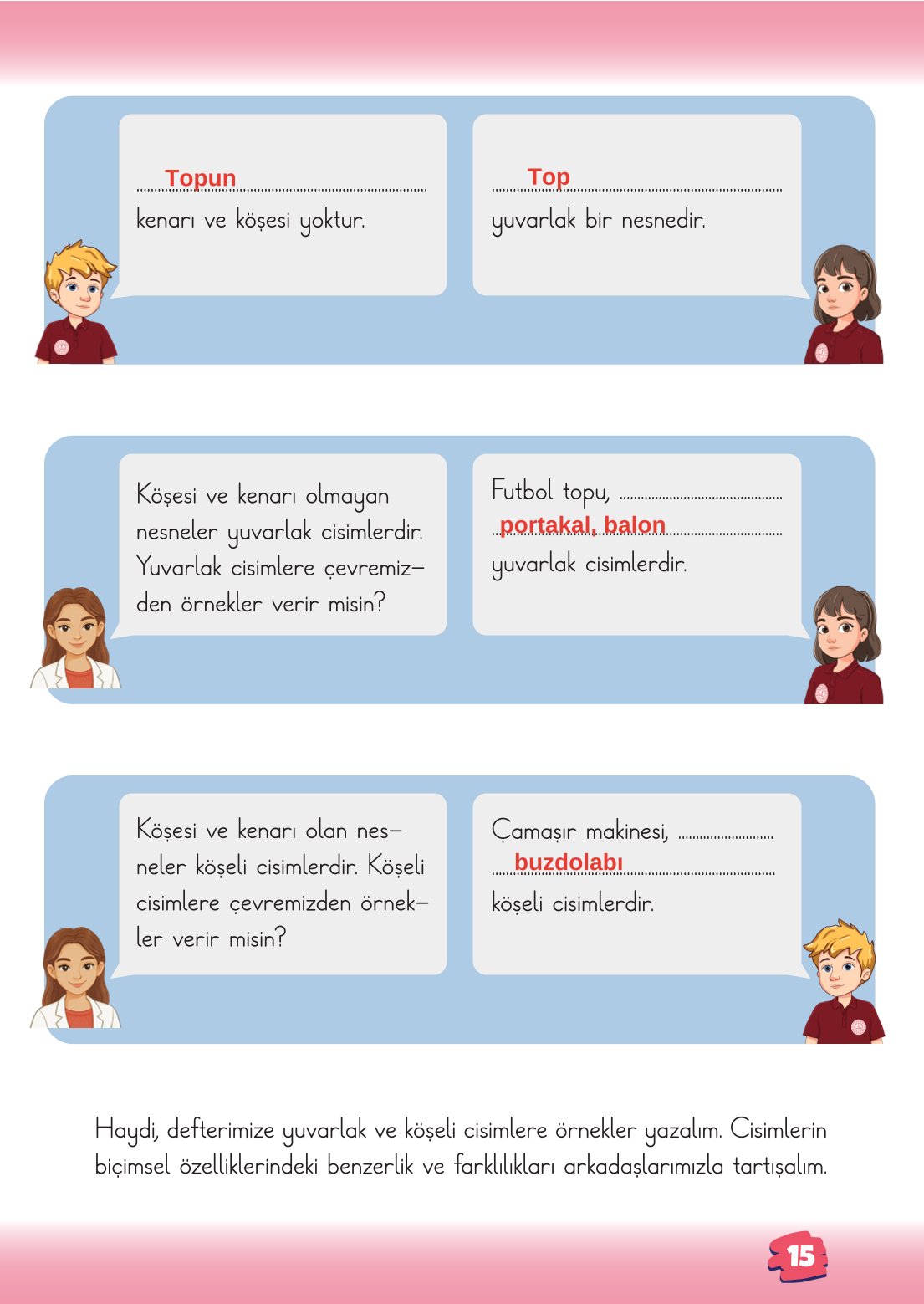 2. Sınıf Matematik 1. Kitap Meb Yayınları Ders Kitabı Sayfa 15 Cevapları