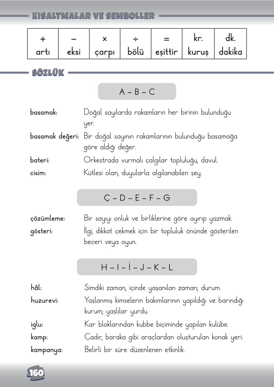 2. Sınıf Matematik 1. Kitap Meb Yayınları Ders Kitabı Sayfa 160 Cevapları