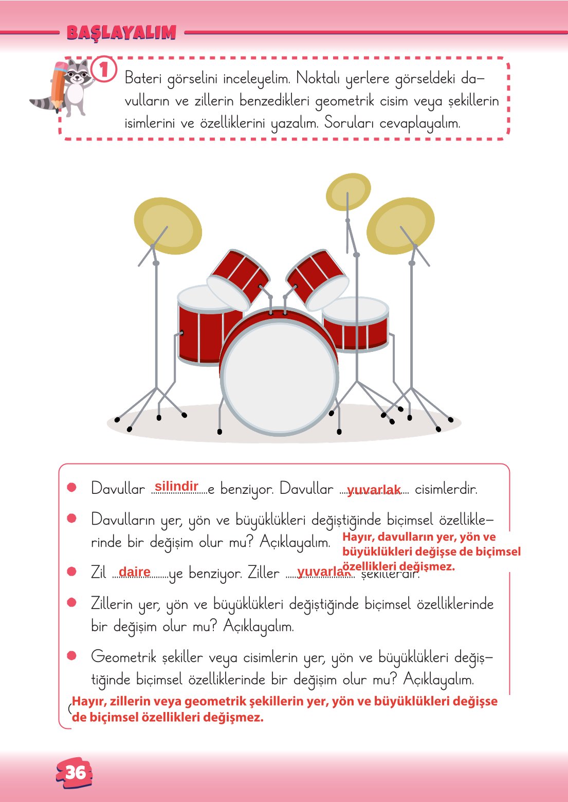 2. Sınıf Matematik 1. Kitap Meb Yayınları Ders Kitabı Sayfa 36 Cevapları