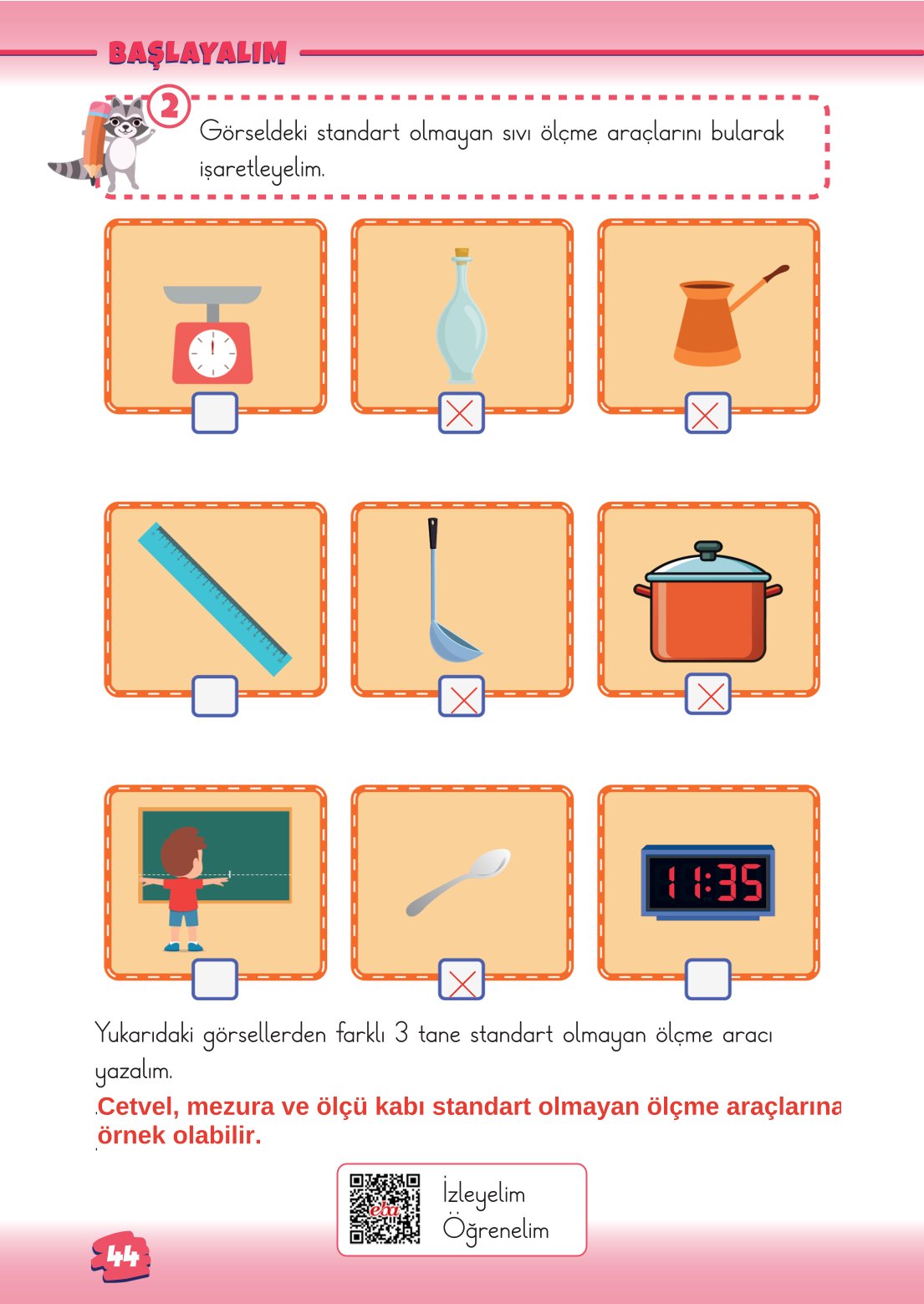 2. Sınıf Matematik 1. Kitap Meb Yayınları Ders Kitabı Sayfa 44 Cevapları