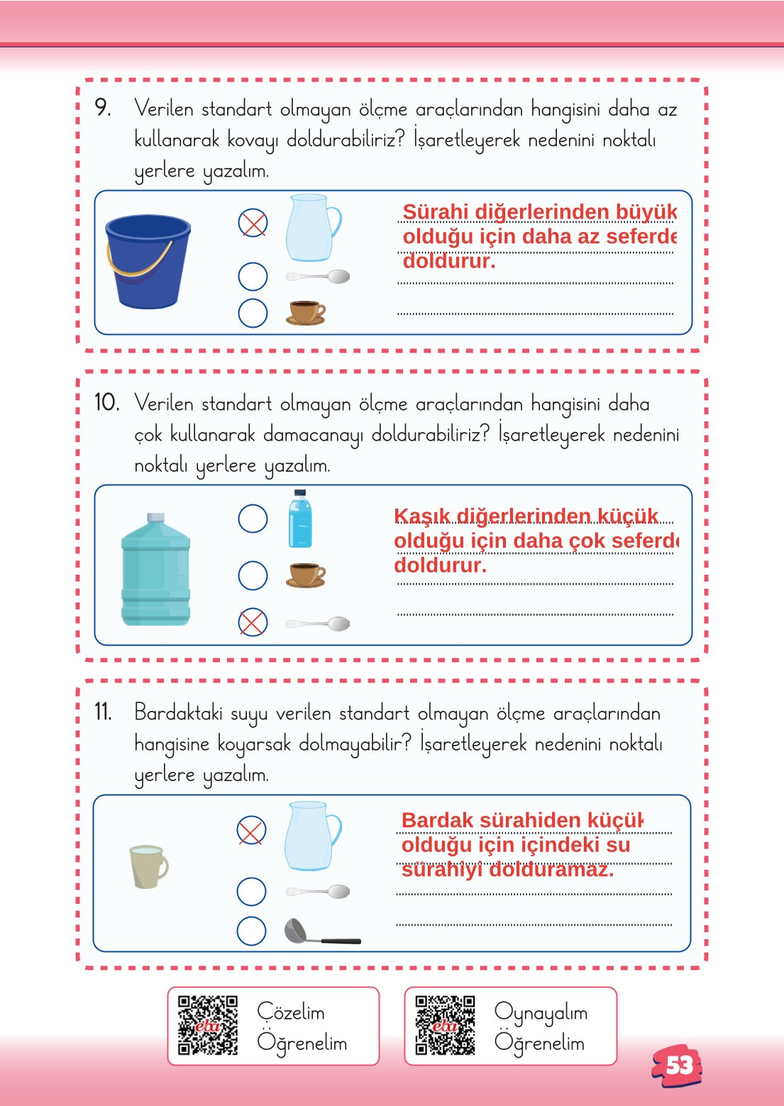2. Sınıf Matematik 1. Kitap Meb Yayınları Ders Kitabı Sayfa 53 Cevapları