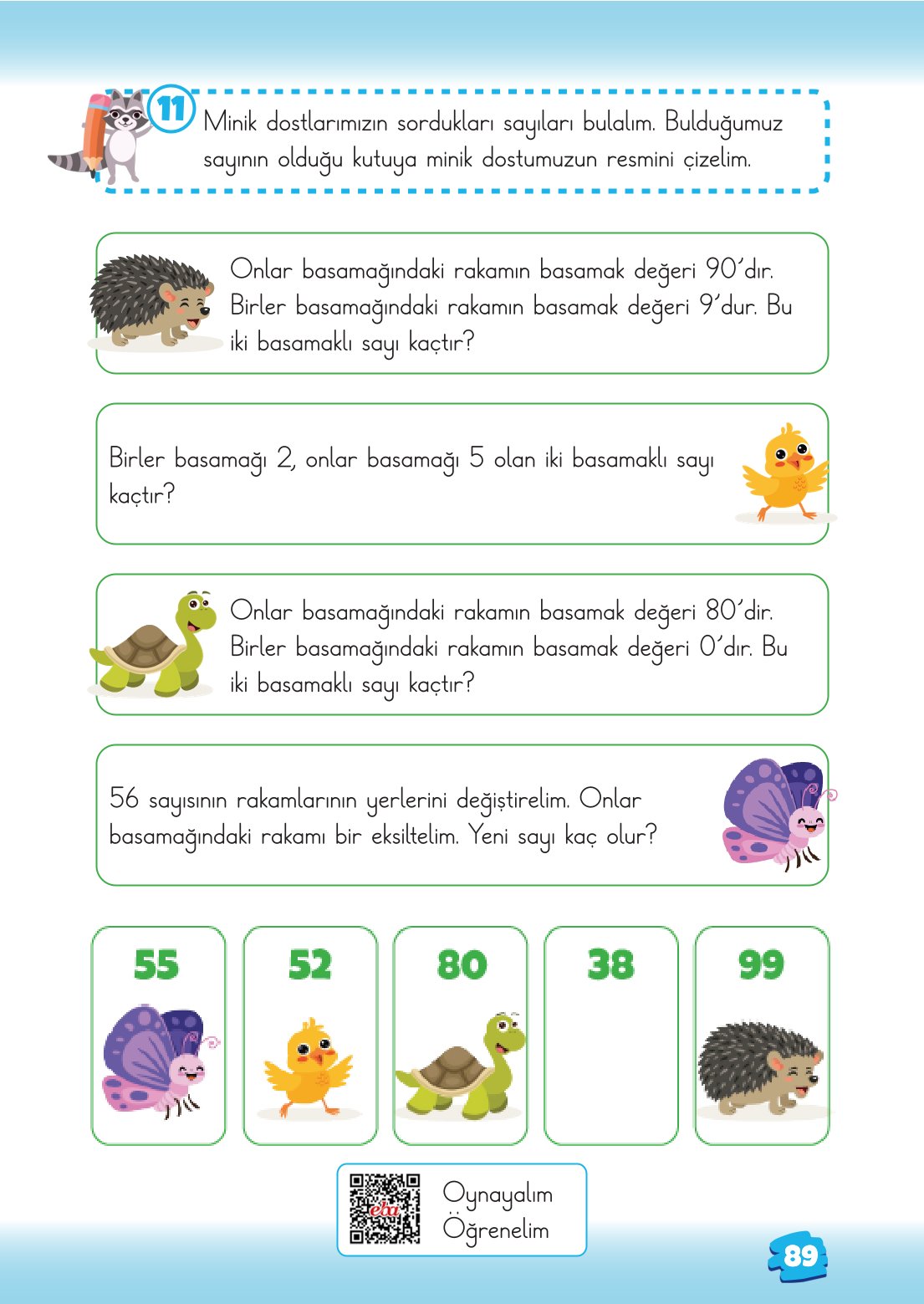 2. Sınıf Matematik 1. Kitap Meb Yayınları Ders Kitabı Sayfa 89 Cevapları